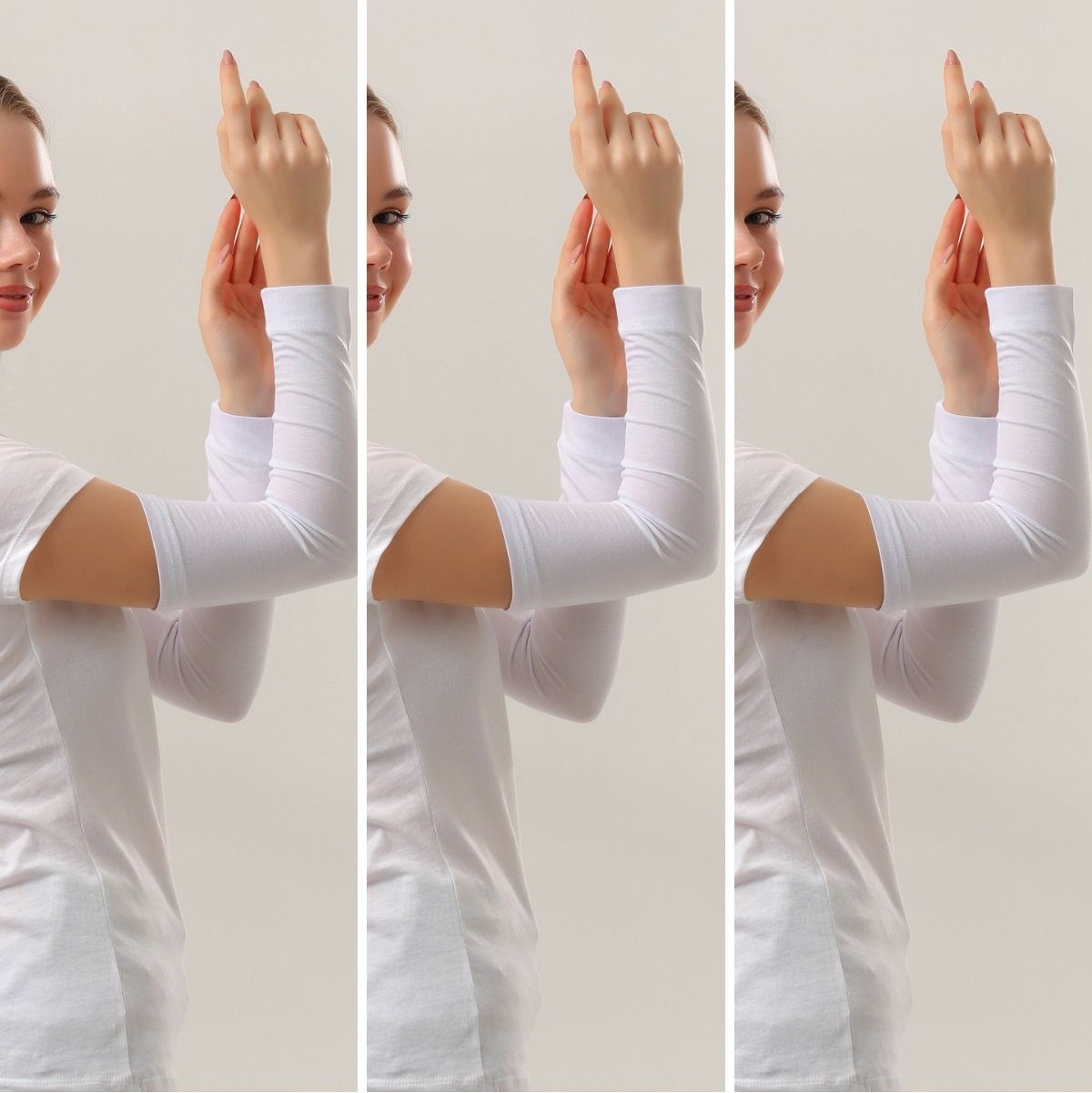 Melodi Scarf Tesettür Kolluk 3'lü Set Siyah Namaz Kolluk Spor Kolluk görsel 5