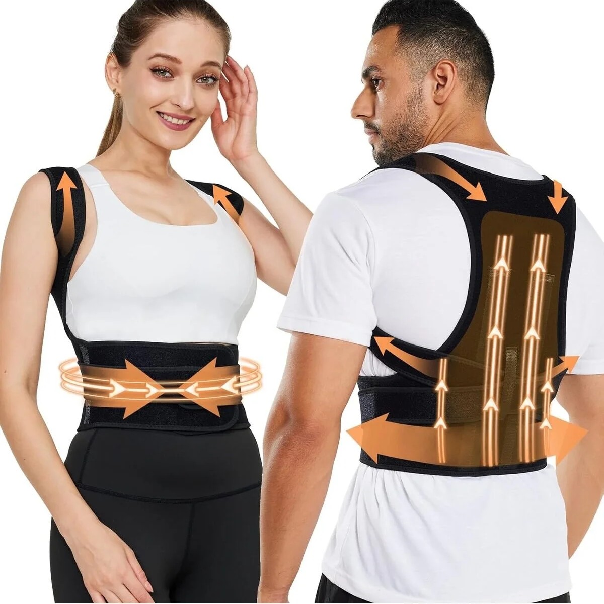 Empressco 2 Balenli Profesyonel Dik Duruş Korsesi, Omuz ve Sırt Destekleyici Postür Düzeltici Korse, Ayarlanabilir Unisex Tasarım görsel 5