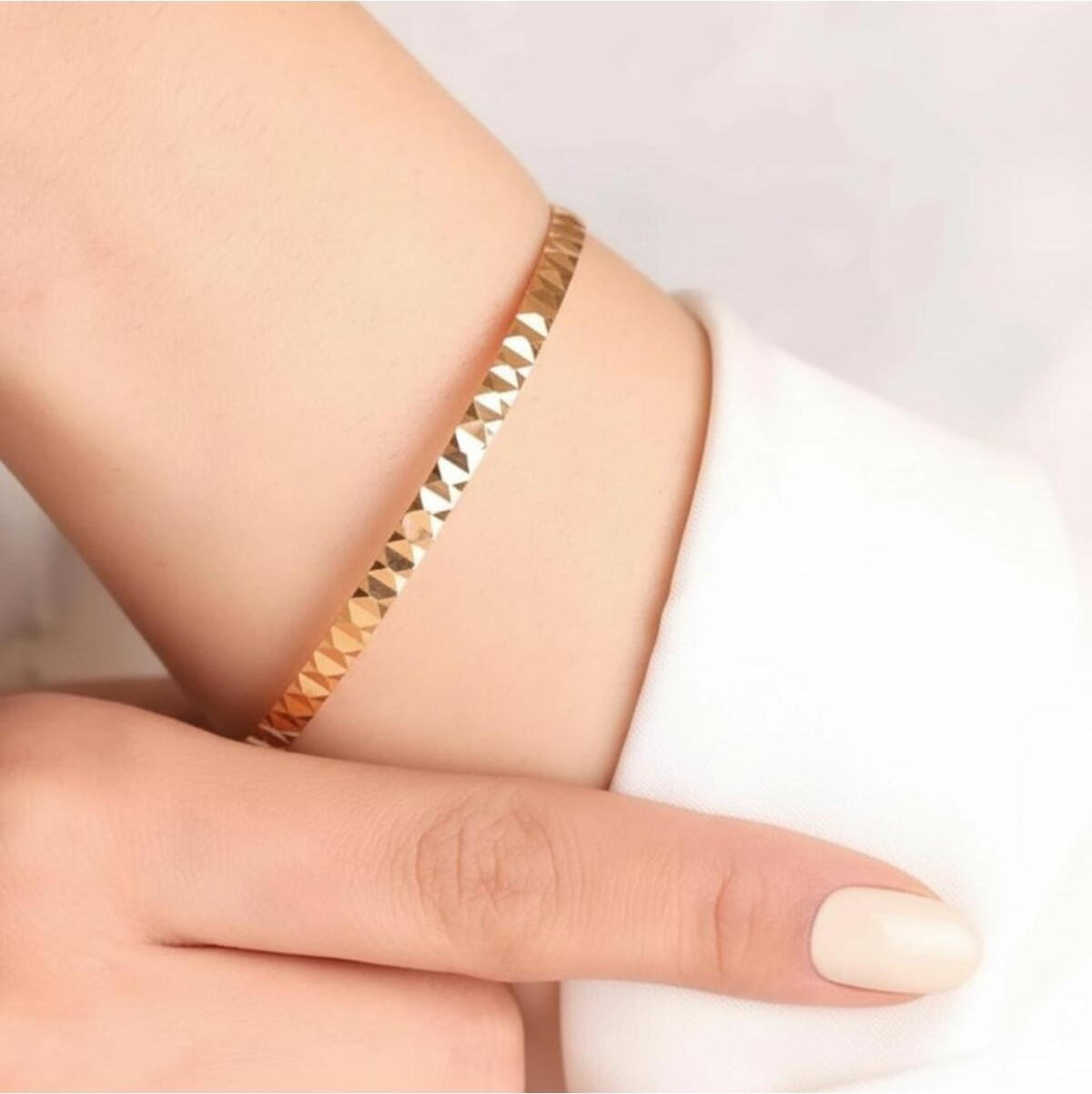 Kuyumcu Nurettin 9 gr Elmas Desenli Çöp Bilezik Işçiliksiz Yatırımlık 22 Ayar