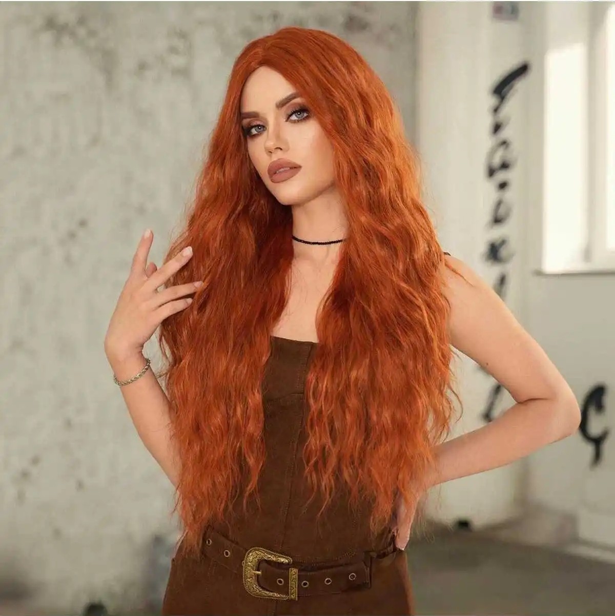 Marsilyan Bakır Afro Dalga Peruk Vip Seri görsel 4