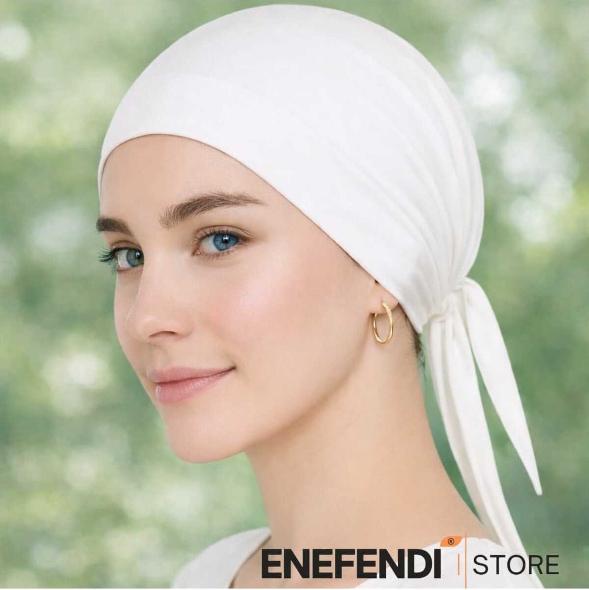 NF ND ENEFENDİ Silikonlu Düz Bone | Kaymayan Tesettür Hijab Iç Bone, Dikişsiz Beyaz Rahat ve Şık Kullanım