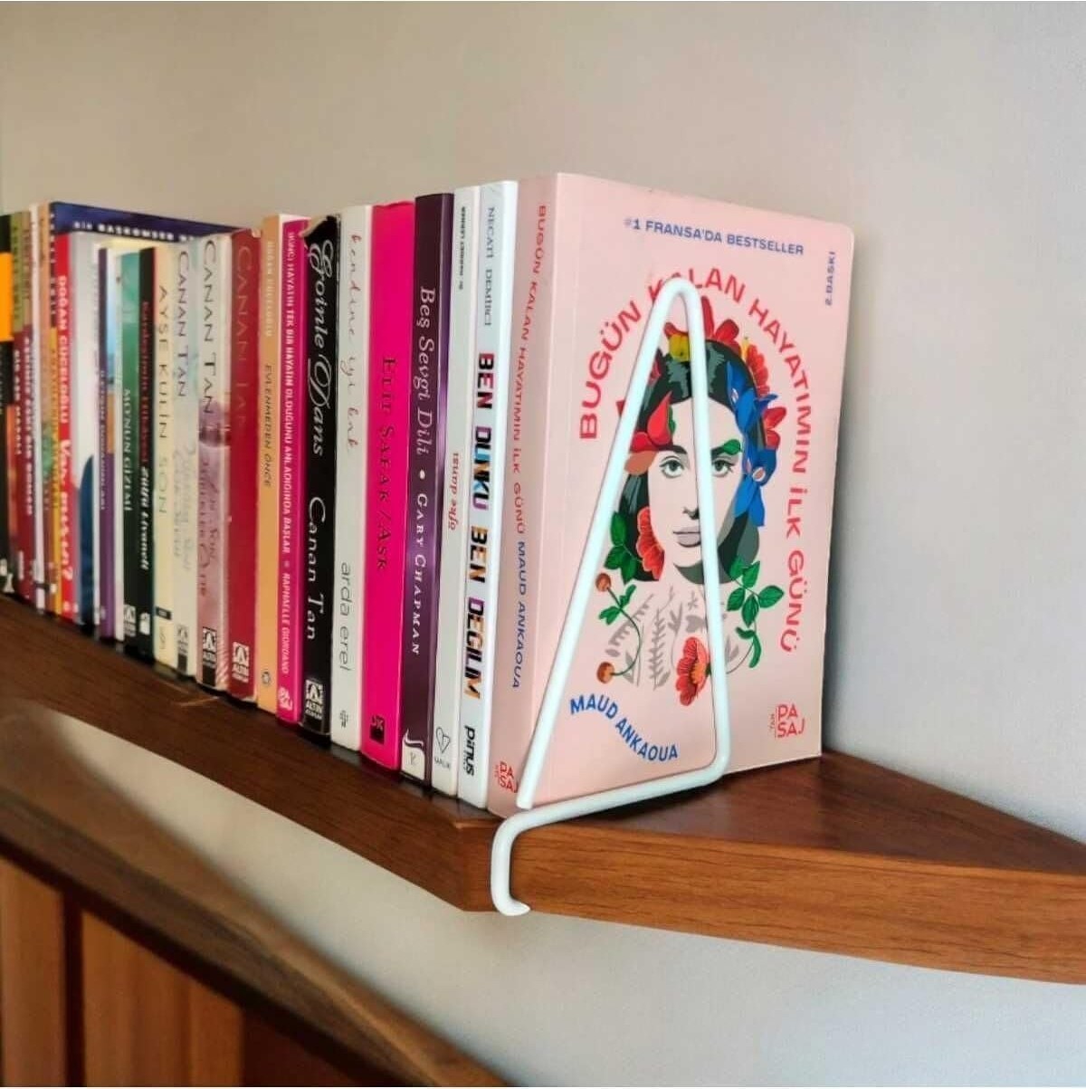 OEM Eceaksesuar Kitap Tutucu ve Metal Kitap Desteği 2'li Paket Beyaz