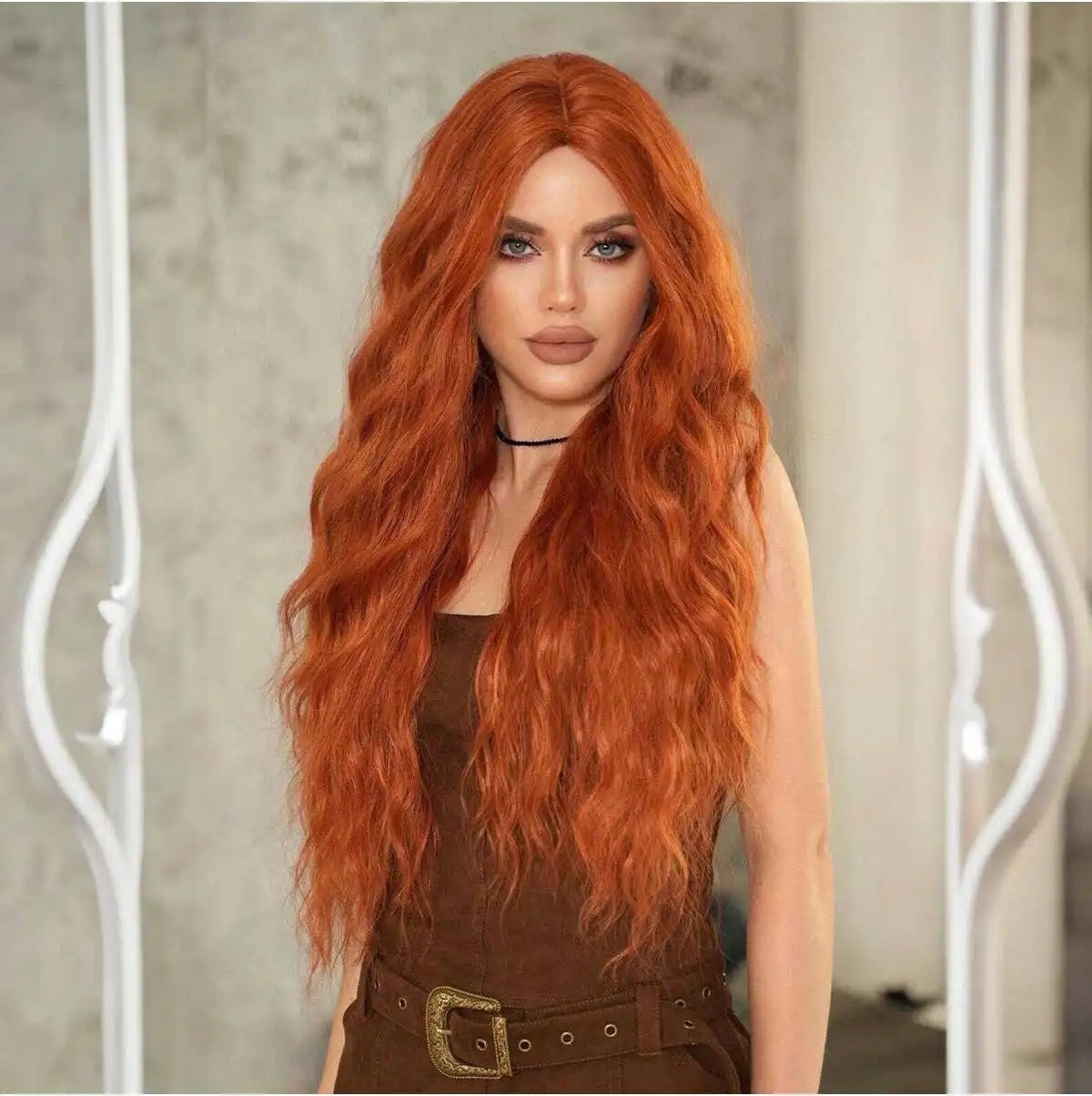Marsilyan Bakır Afro Dalga Peruk Vip Seri görsel 5