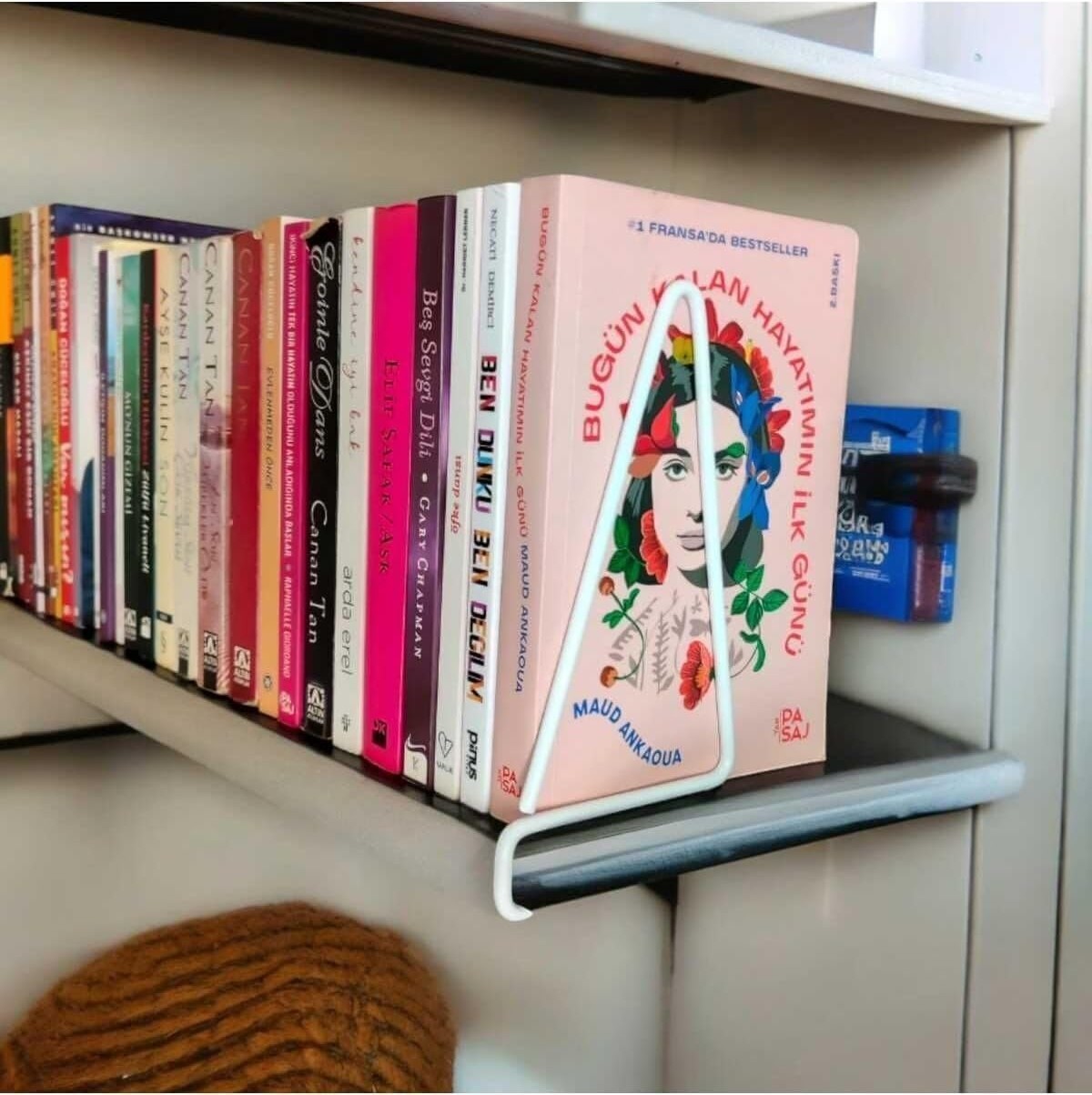 OEM Eceaksesuar Kitap Tutucu ve Metal Kitap Desteği 2'li Paket Beyaz görsel 2