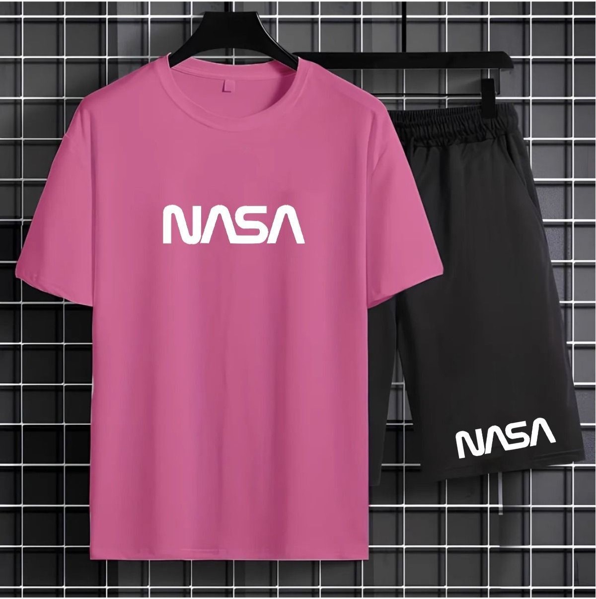 Yoho Sport T-Shırt Şort Takım Nasa Yazı Baskılı
