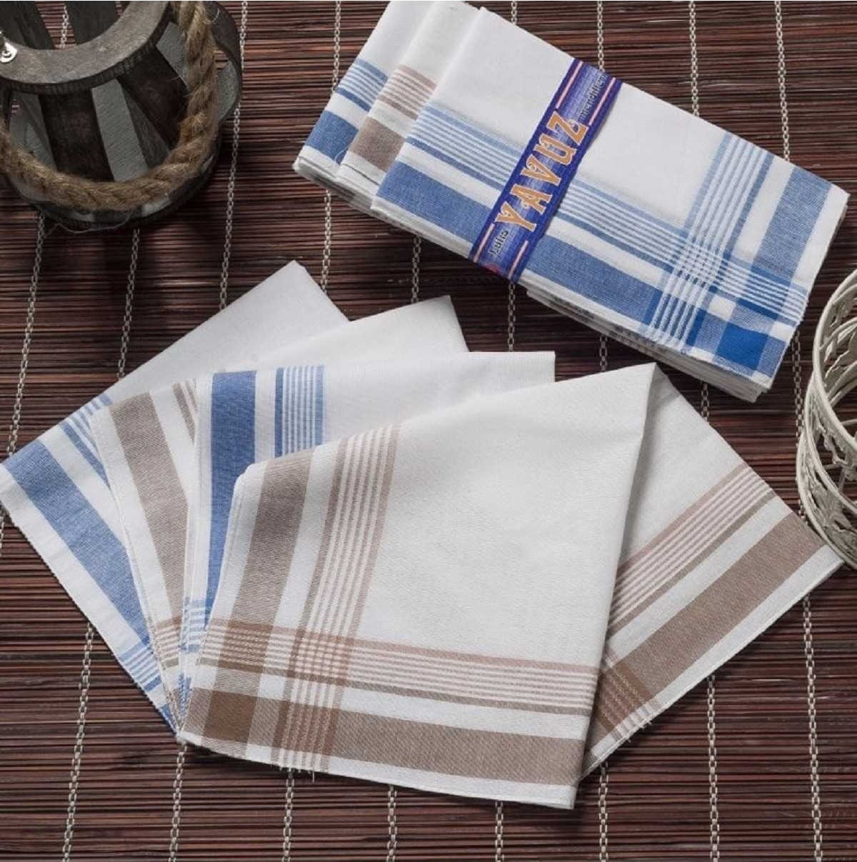 Mira Home Yavuz Kutulu 39X39 cm 12 Adet Kumaş Mendil Ym 01