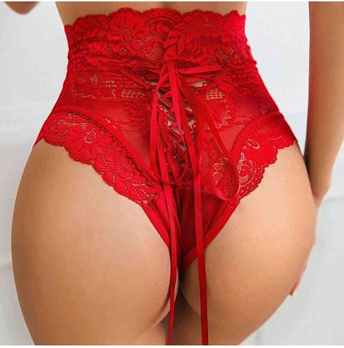 Merry See Yüksek Bel Dantel Külot Siyah görsel 2