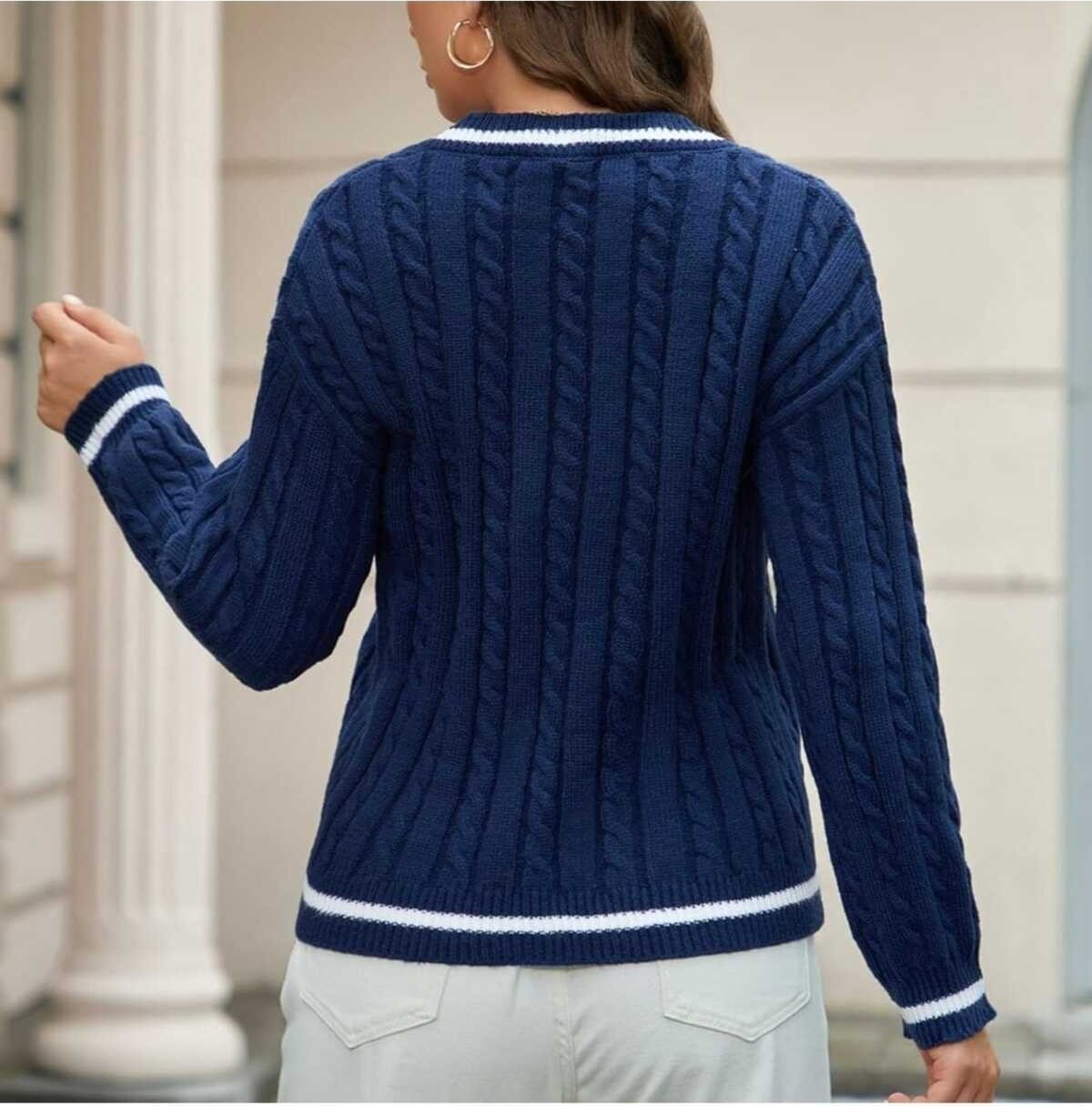 Youknitwear You Riviera V Yaka Kadın Kazak görsel 3