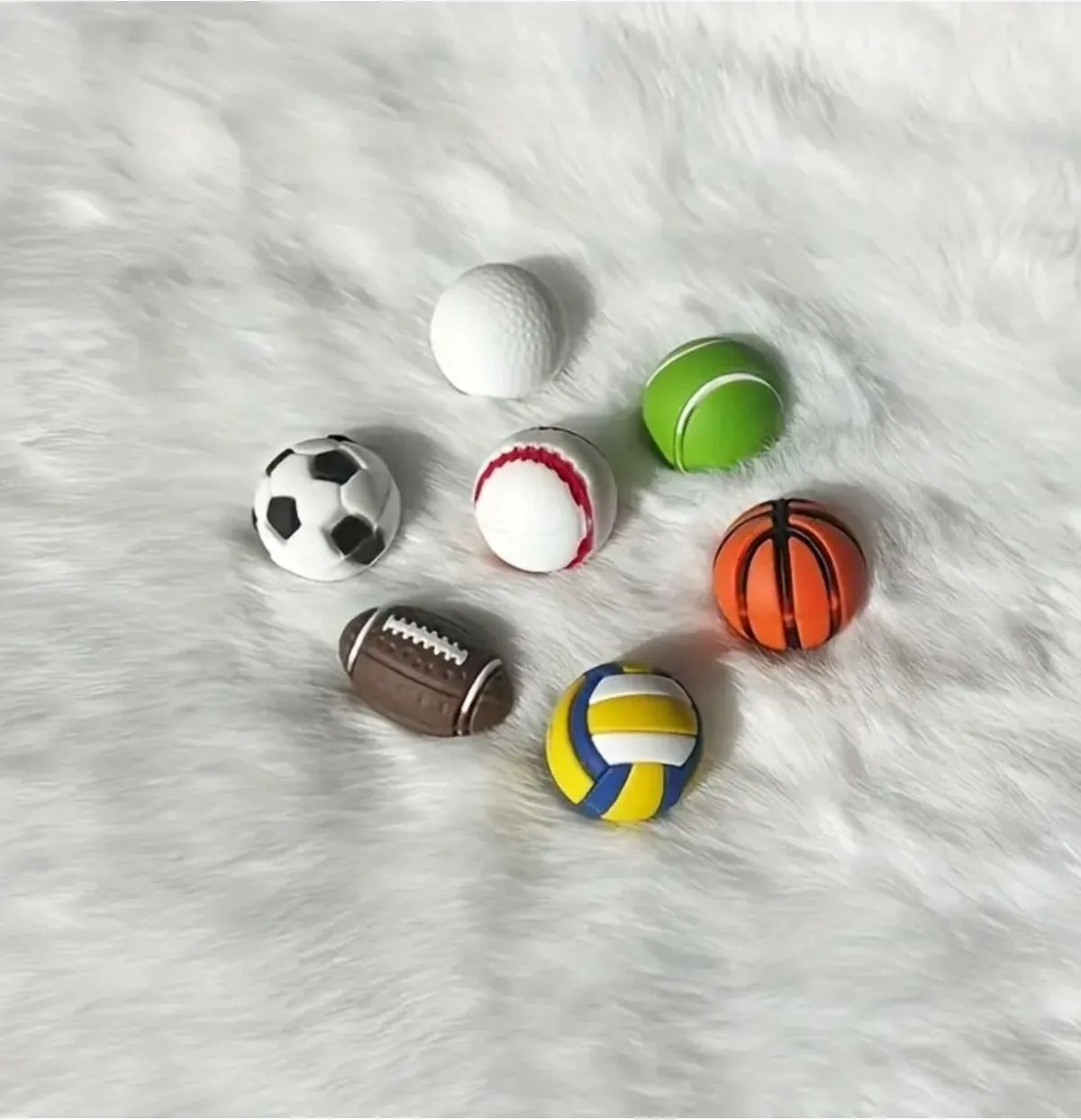 Ozn Aksesuar 3D Jibbitz Terlik Süsü 3 Boyutlu Terlik Süsü, Futbol Topu Terlik Süsü, Top Terlik Süsü görsel 4