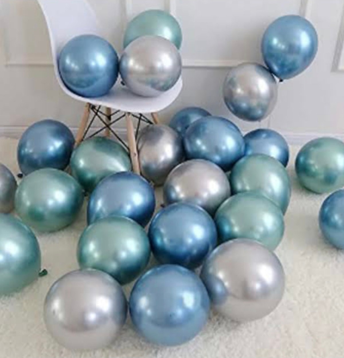 Feyza Design 5 Inç Mini Krom Balonlar - 20 Adet Çok Renkli Balonlar