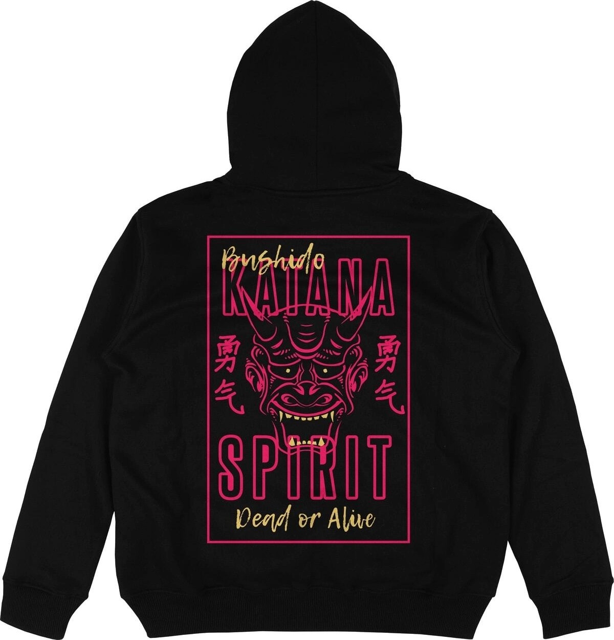 Tarzsokak Katana Siyah Oversize Unisex Kapüşonlu Sweatshirt Hoodie