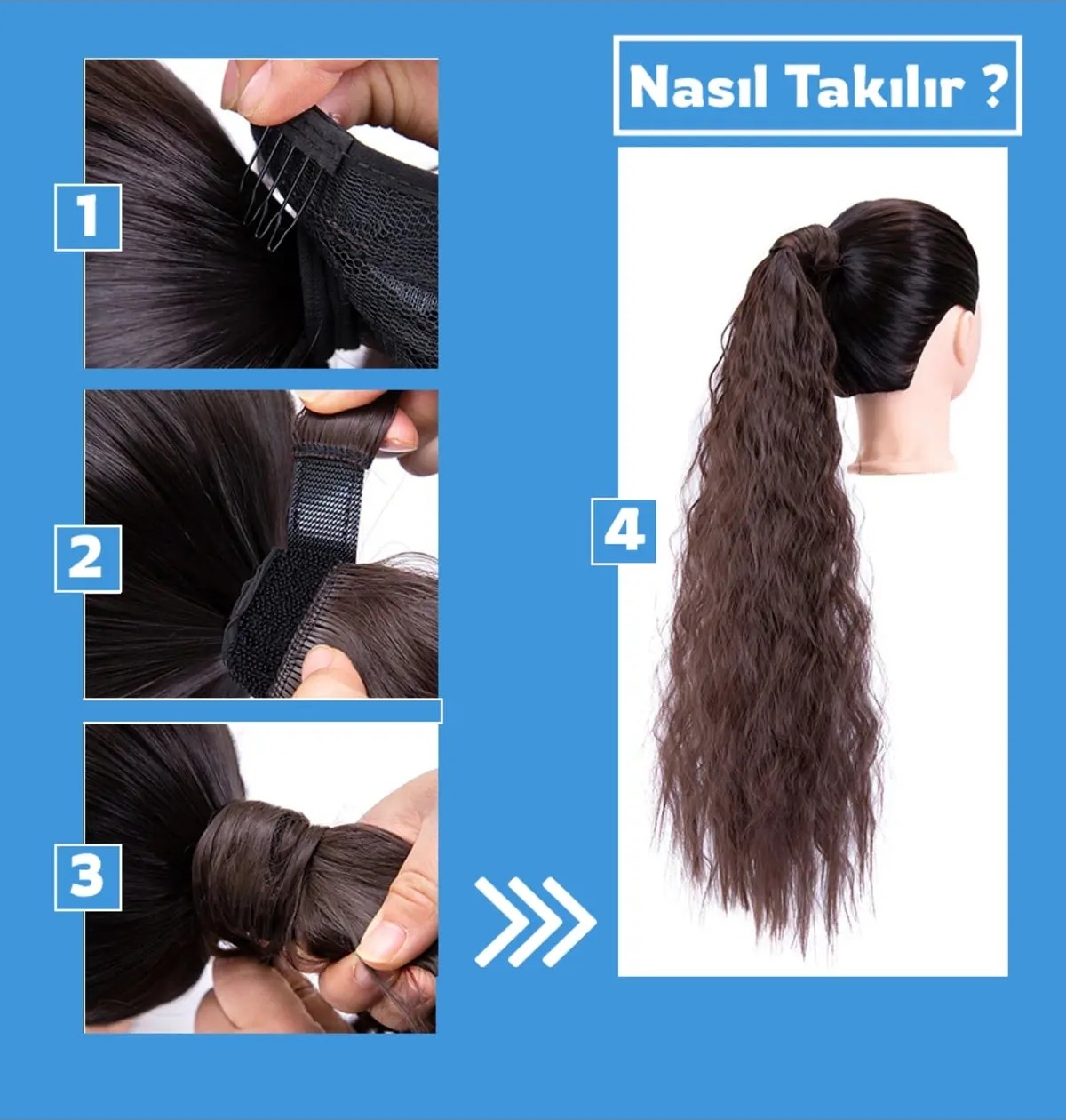Marsilyan Platin Sarısı Dolamalı Düz At Kuyruğu Renk NO:613 görsel 2