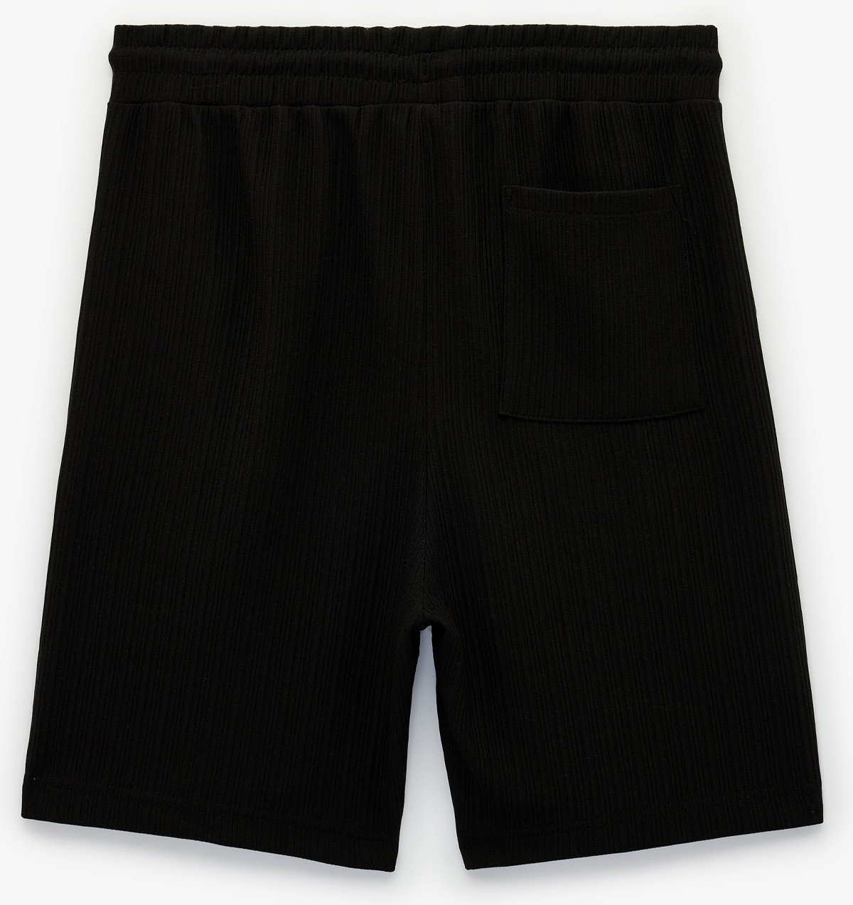 Koton Regular Fit Dokulu Cepli Beli Bağcıklı Şort görsel 4