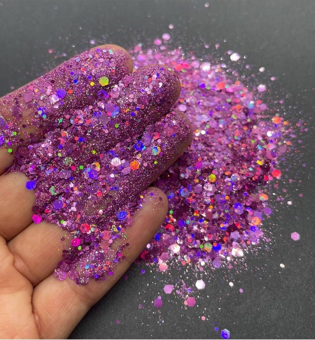 Chunky Glitter 4gr Holografik Reçine Tırnak Makyaj Glitter CG32