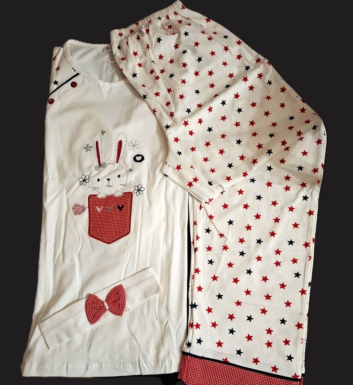 Flz Pijama Hamile Pijama Takımı Ekru görsel 2