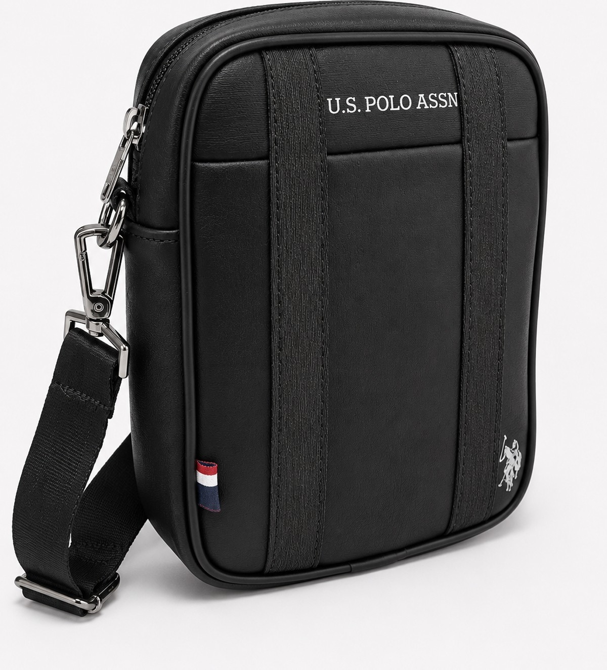 U.S. Polo Assn. Çapraz Askılı Erkek Postacı Çantası Siyah 26049 görsel 2