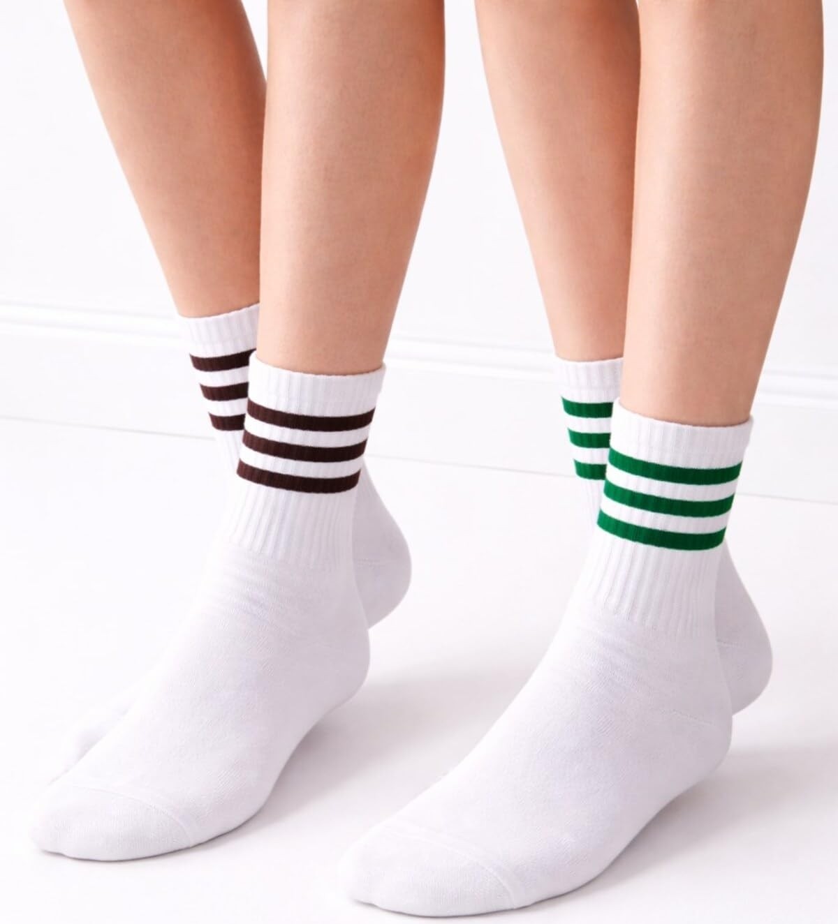 Aesco Plus Scorpion Beyaz Çizgili Tenis Çorabı Unisex | Pamuklu, Uzun Spor Çorabı - Beyaz 36-40 görsel 5