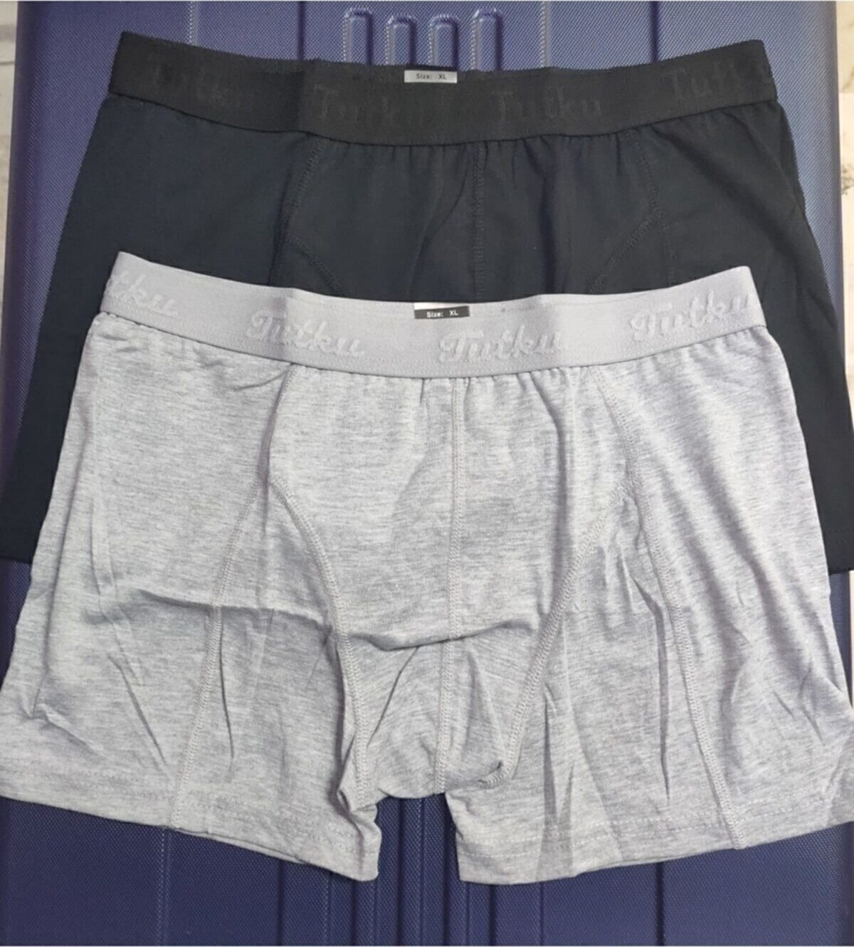 Tutku Erkek Boxer 6'lı Paket 3 Siyah + 3 Gri Elastan Likralı Abani Classic Konfor görsel 5