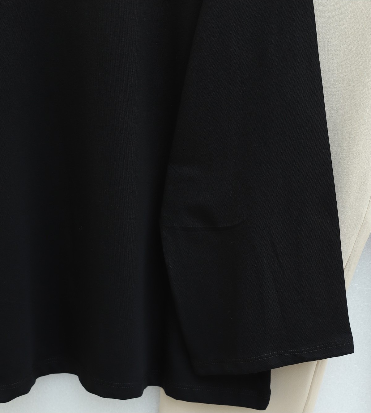 Moda Morfo Yuvarlak Yaka Salaş Penye Tunik -Siyah görsel 5