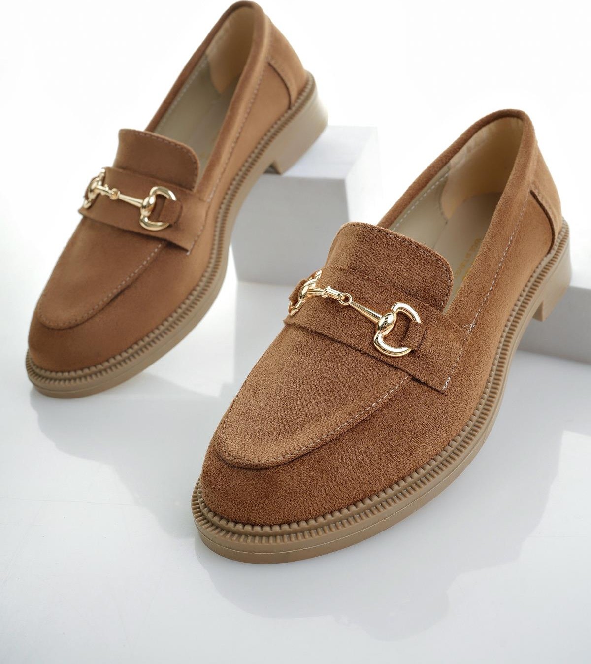 Muggo Sussie Garantili Metal Tokalı Kadın Loafer Günlük Ayakkabı