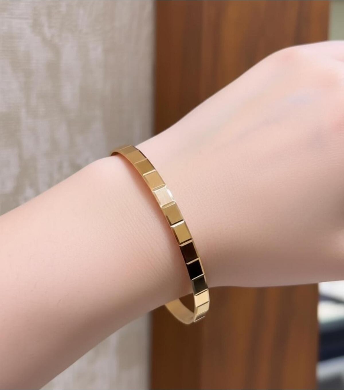 Kuyumcu Nurettin 15 gr (Gram) Diktdörgen Desenli Çöp Bilezik Yatırımlık Işçiliksiz 22 Ayar Altın