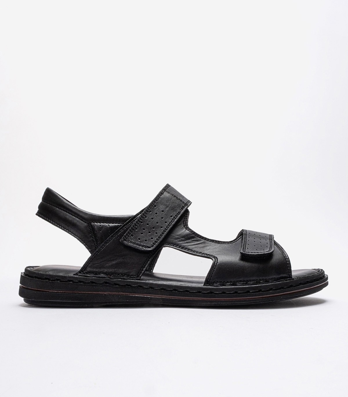 Dericlub Erkek Bantlı Sandalet Gerçek Deri Dc 1215 Taba