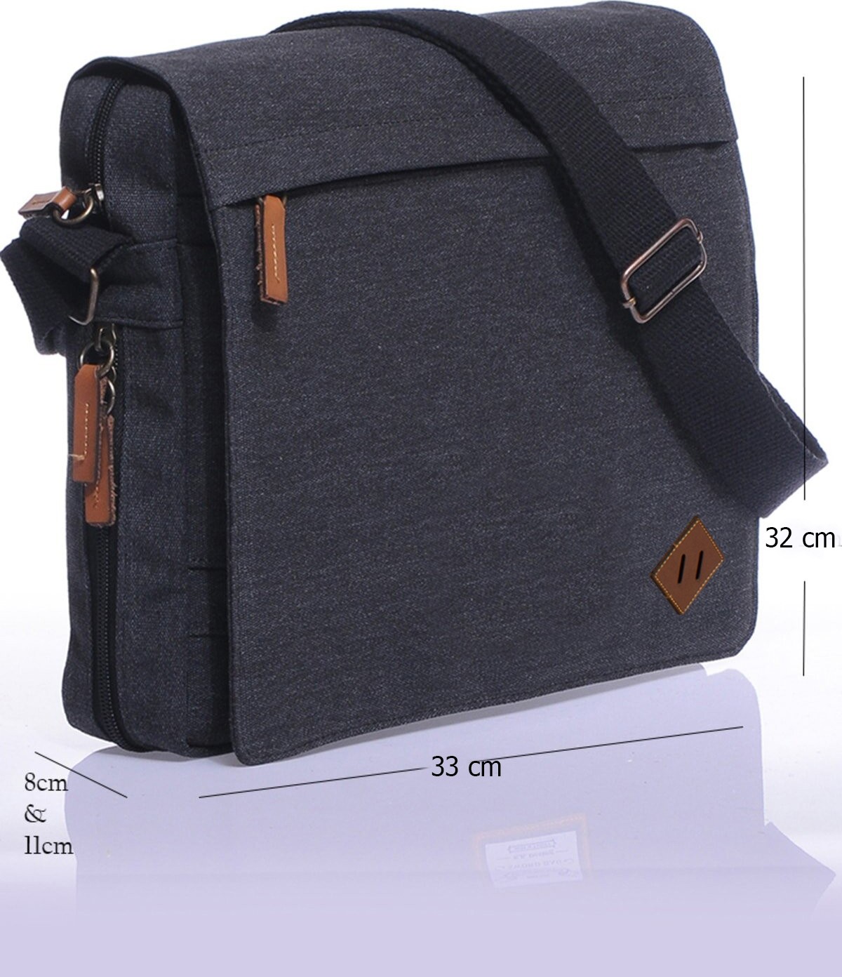Hakan Çanta GK12 KANVAS POSTACI YAN ÇAPRAZ KÖRÜKLÜ EVRAK DİZÜSTÜ LAPTOP NOTEBOOK MACBOOK TABLET GÜNLÜK KULLANIM görsel 3