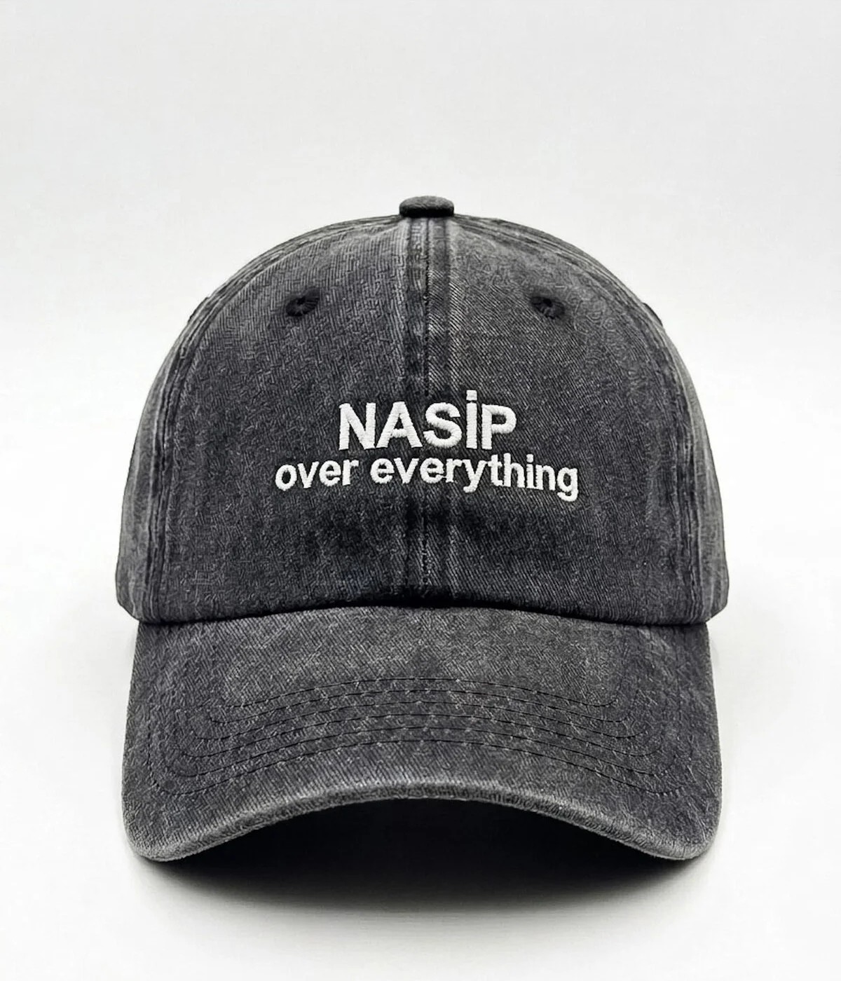 BarsDepo Nasip Over Everything Nakışlı Yıkamalı Şapka Kep