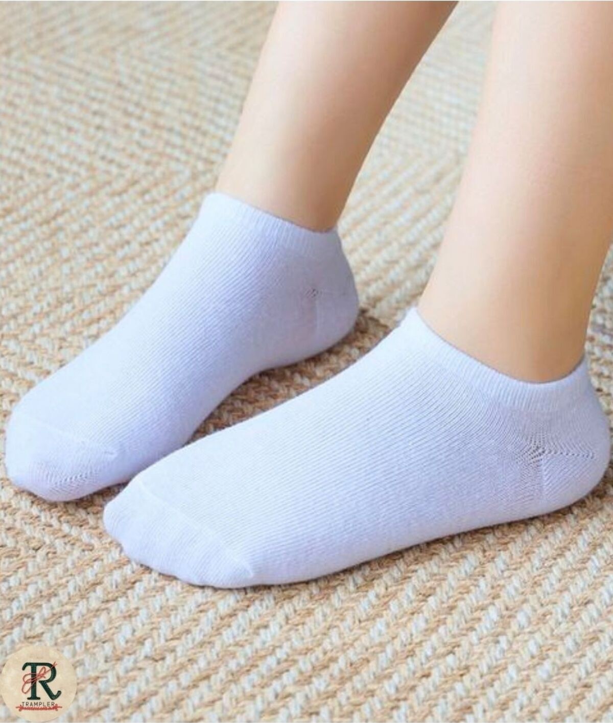 Trampler Unisex 10 Çift Ekonomik Beyaz Patik Pamuk Çorap görsel 3