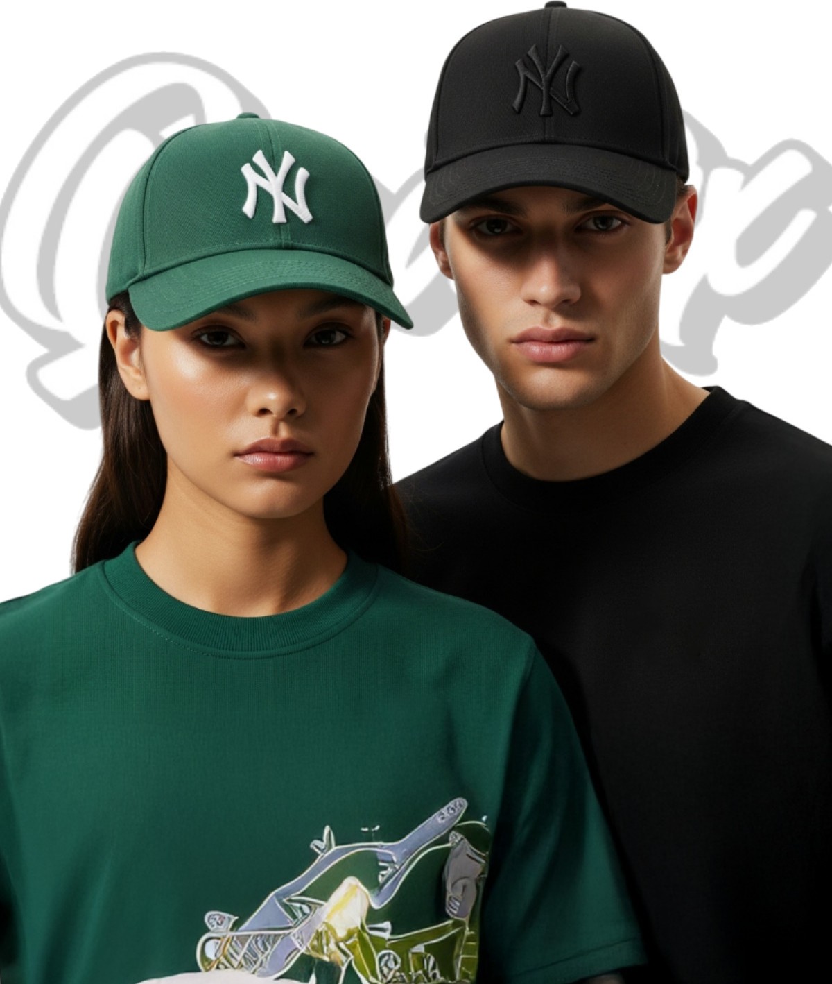 Quatex Unisex Ny 3'lü Kırmızı Set Şapka %83 Pamuk Desenli Renkli Tasarım Güneş Koruması