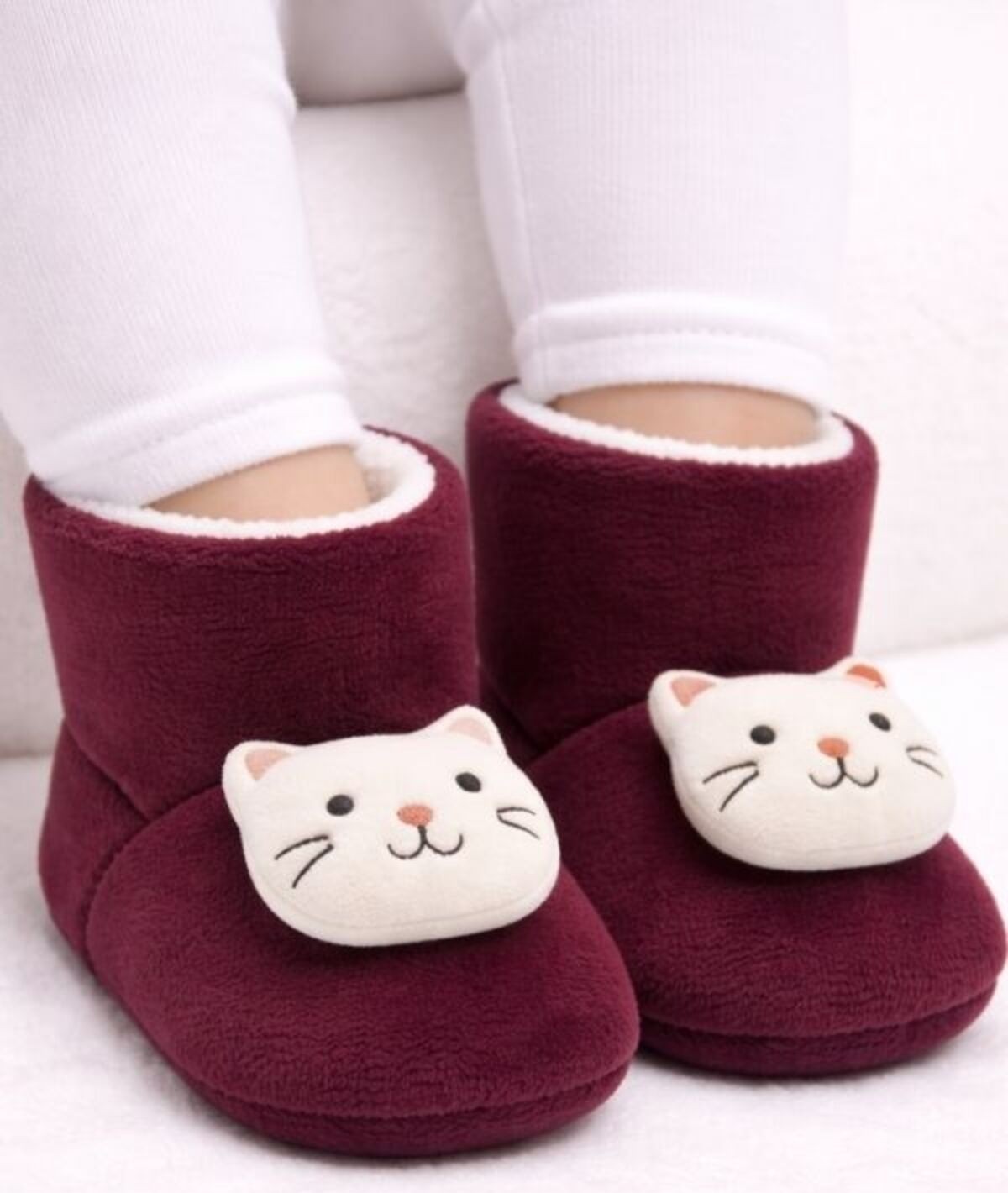 Pufien Kışlık Patik,zilli Peluş Bot, Polar Sevimli Rahat ve Kaymaz Tabanlı, Bebek ve Çocuk görsel 7
