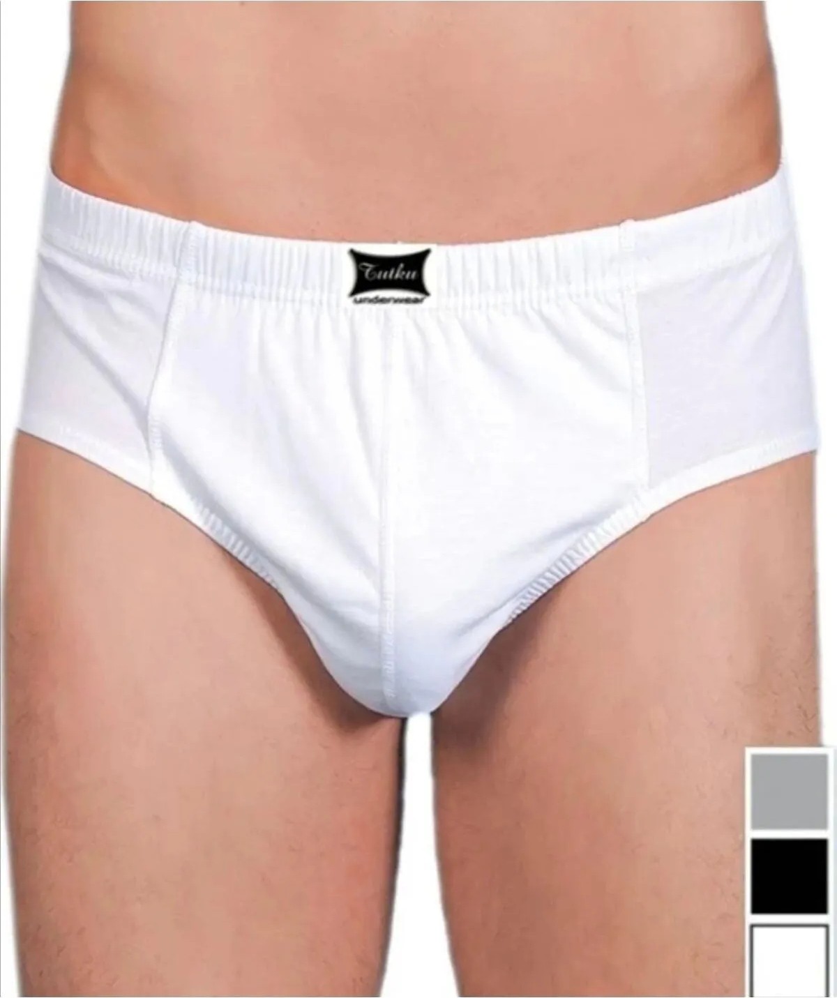 Tutku Erkek Slip Külot Beyaz 6 Lı Paket görsel 2