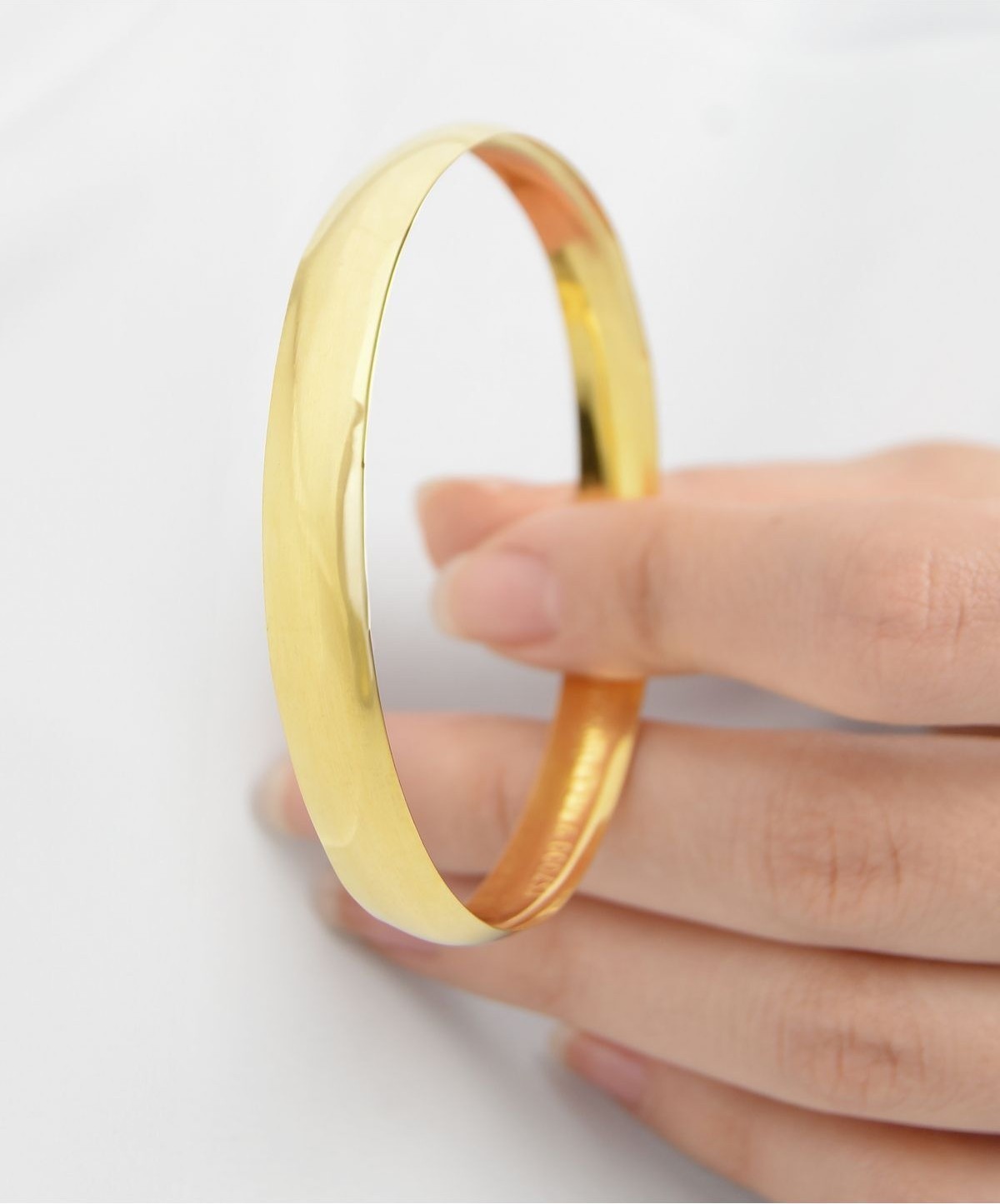 Kuyumcu Nurettin 15 gr (Gram) Alyans Düz Desenli Şarnel Bilezik 22 Ayar Altın