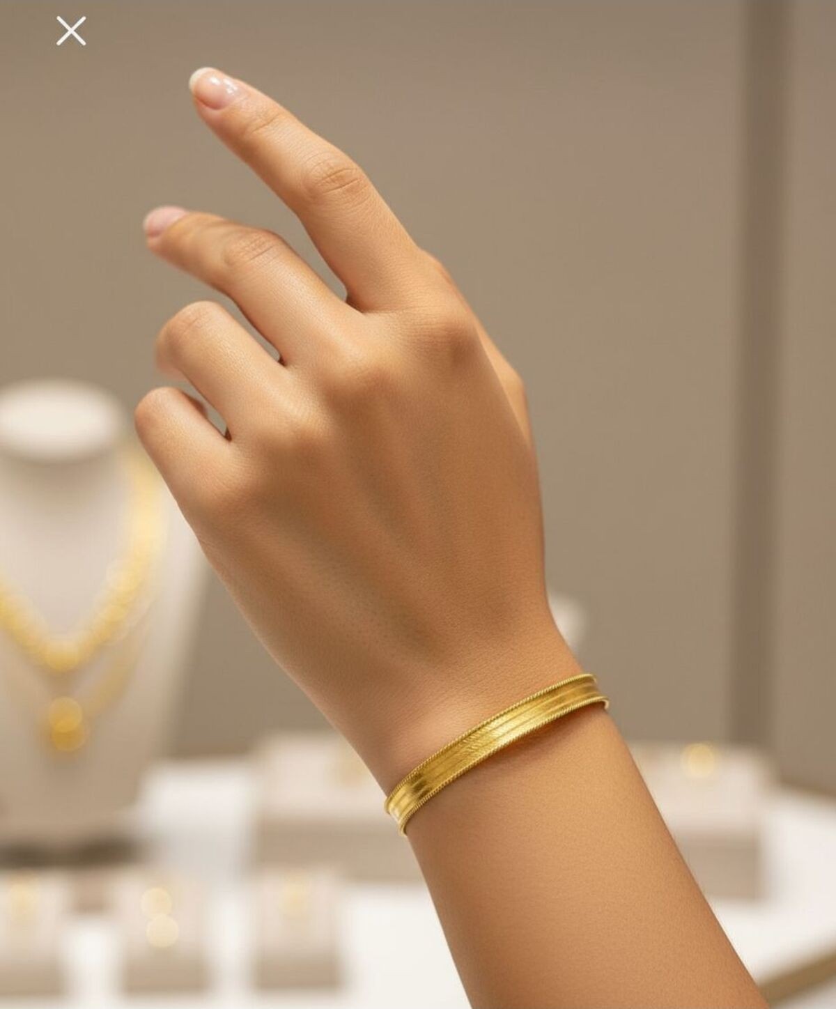 Kuyumcu Nurettin 18 gr (Gram) Trabzon Desenli Nakışlı Bilezik Yatırımlık 22 Ayar Altın