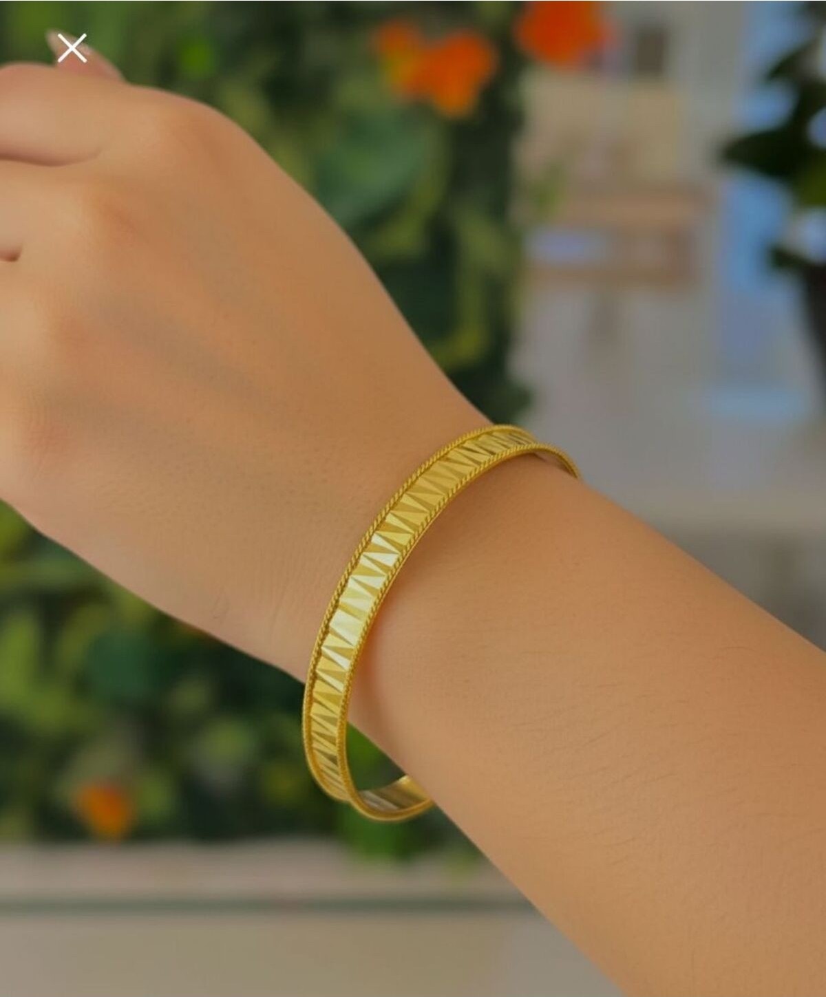 Kuyumcu Nurettin 10 gr (Gram) Ayna Desenli Bilezik Yatırımlık 22 Ayar Altın