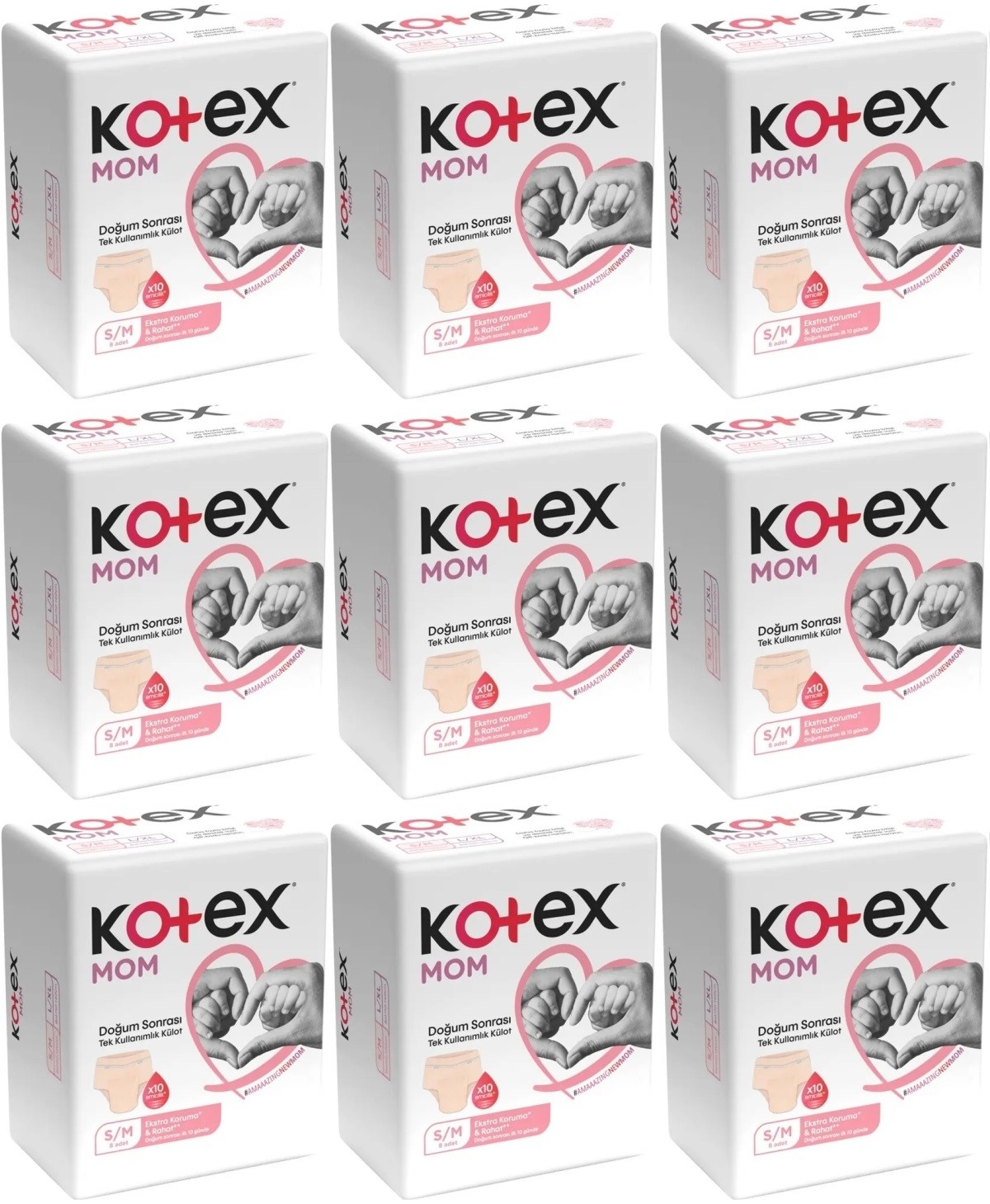 Kotex Mom Lohusa Külodu - Külot Bez S - Small - Küçük / M - Medium - Orta 72 Li Set (9pk*8)