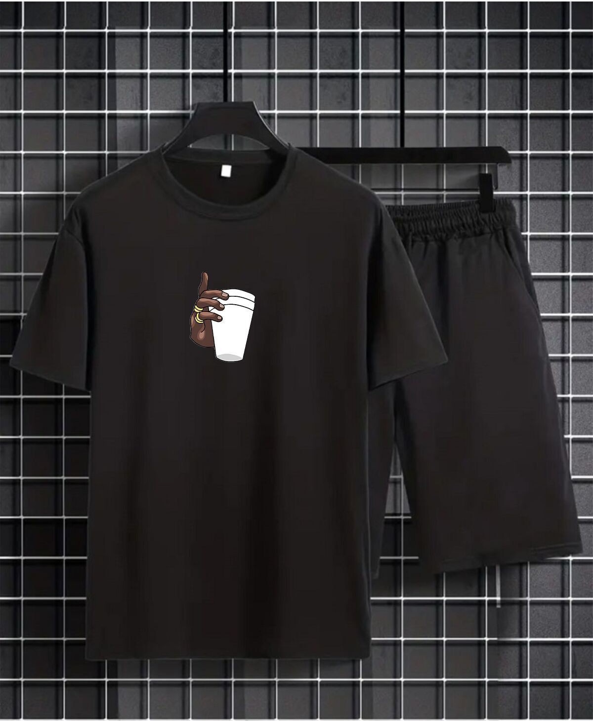 Yoho Sport T-Shirt Şort Takım Bardak Baskılı