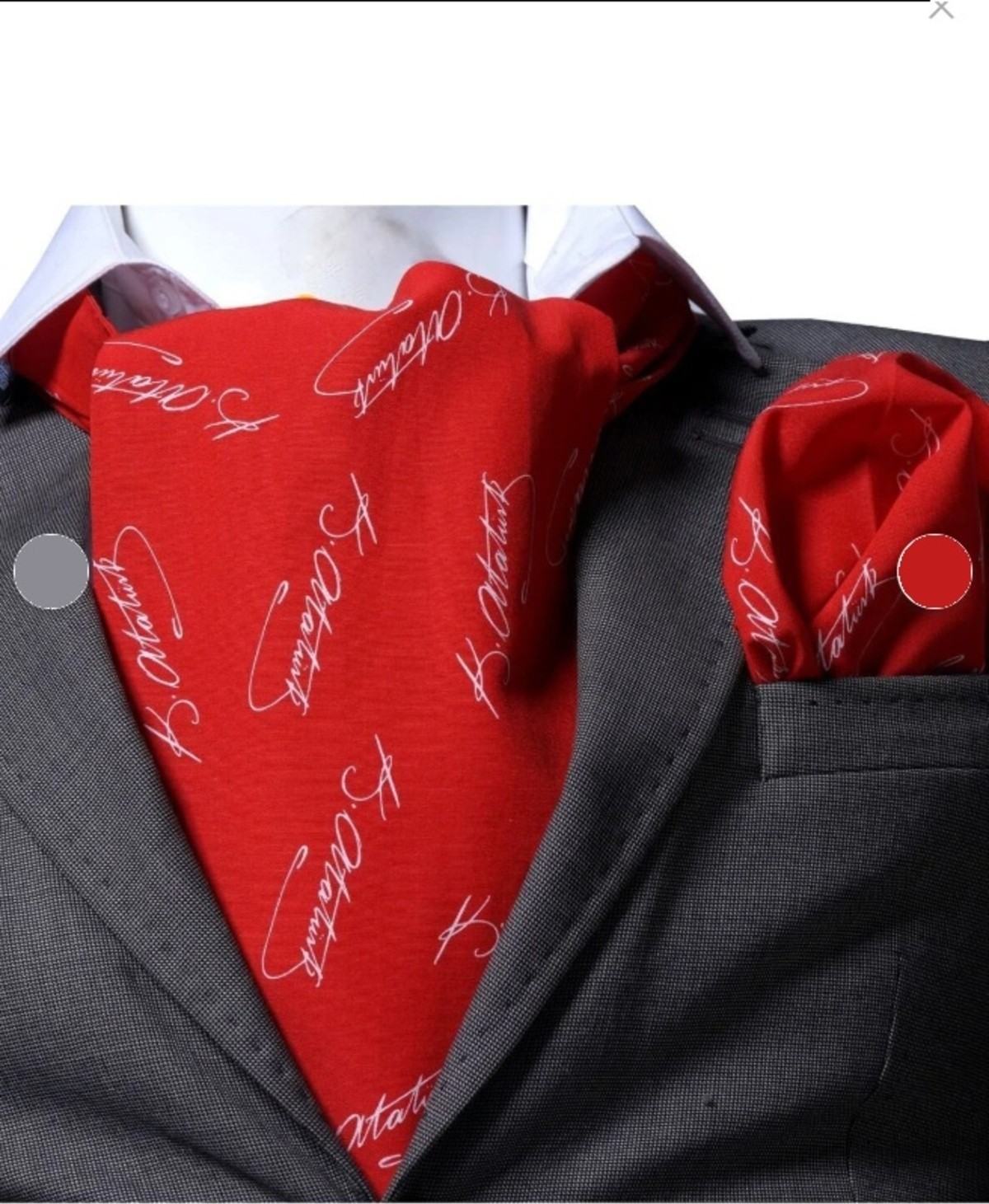Herşey Nota Atatürk İmzası Bandana 23 Nisan, 29 Ekim, 30 Ağustos, 19 Mayıs Fular Tören görsel 4