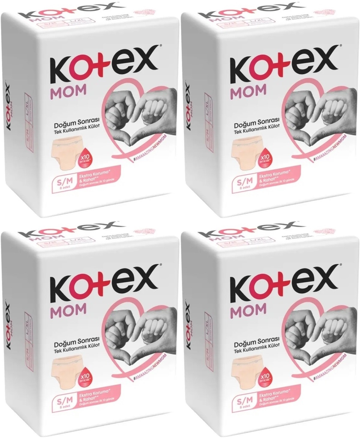 Kotex Mom Lohusa Külodu - Külot Bez S - Small - Küçük / M - Medium - Orta 32 Li Set (4pk*8)