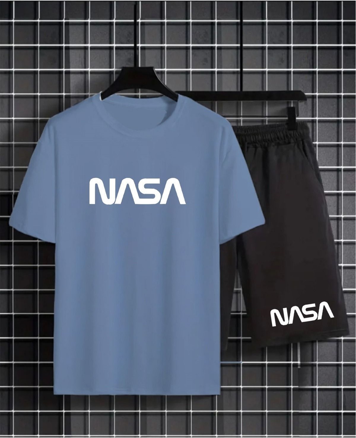 Yoho Sport T-Shırt Şort Takım Nasa Yazı Baskılı