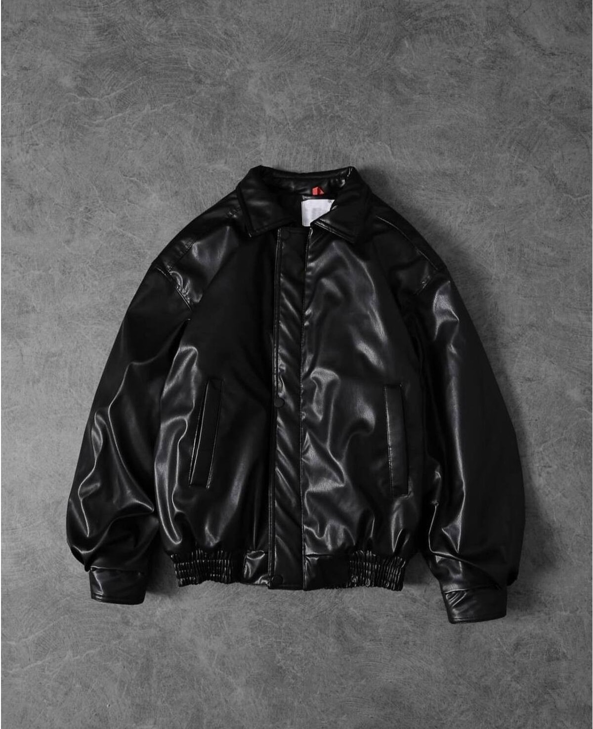 Baselco Erkek Premium Oversize Vintage Bomber Deri Ceket görsel 2