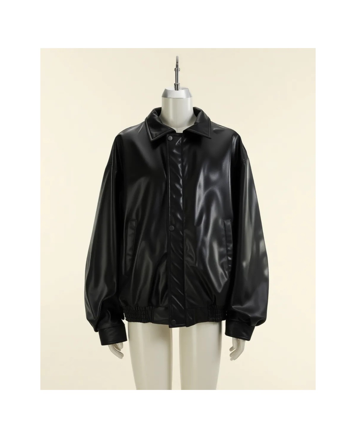 Baselco Erkek Premium Oversize Vintage Bomber Deri Ceket görsel 4