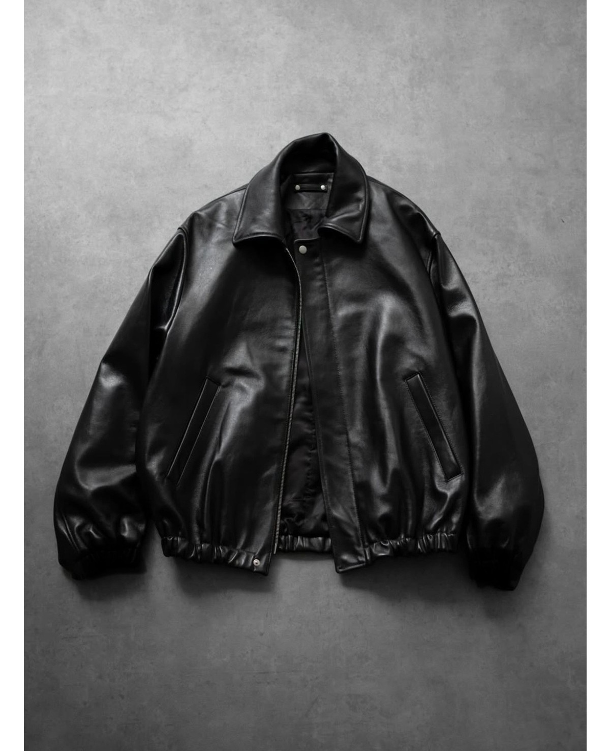 Baselco Erkek Premium Oversize Vintage Bomber Deri Ceket görsel 8
