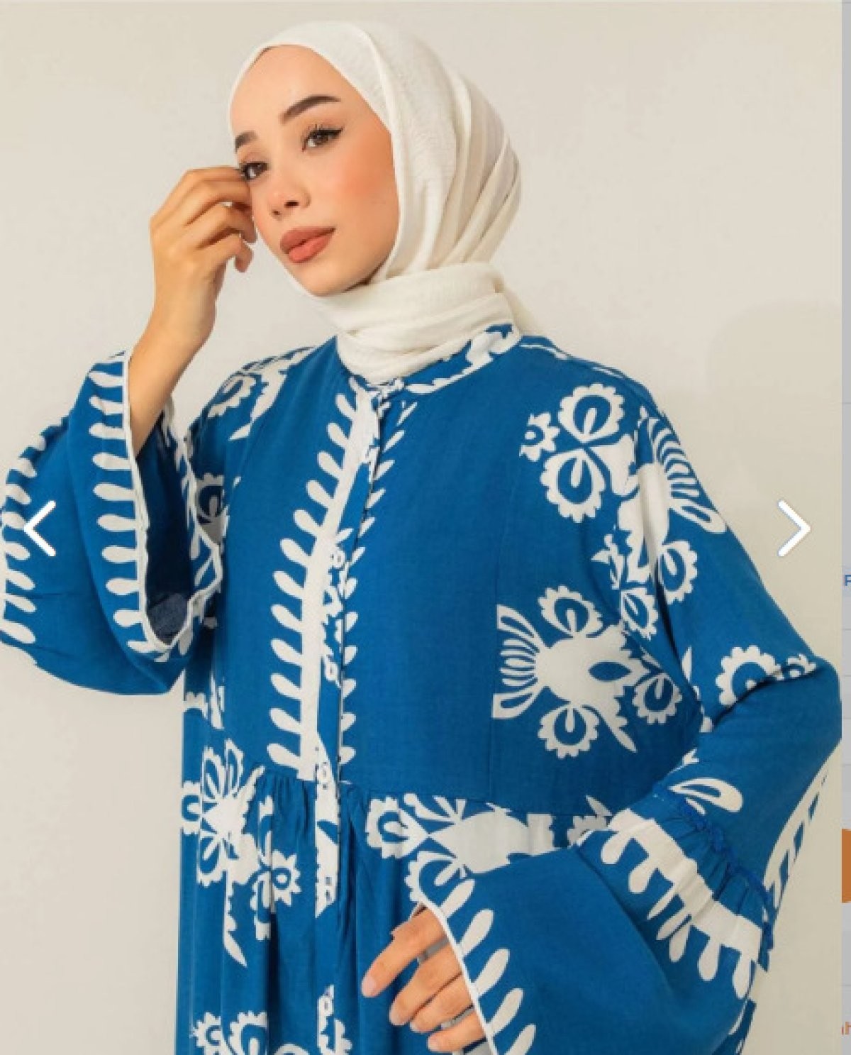 Hak Etnik Desenli Düğmeli Elbise görsel 2
