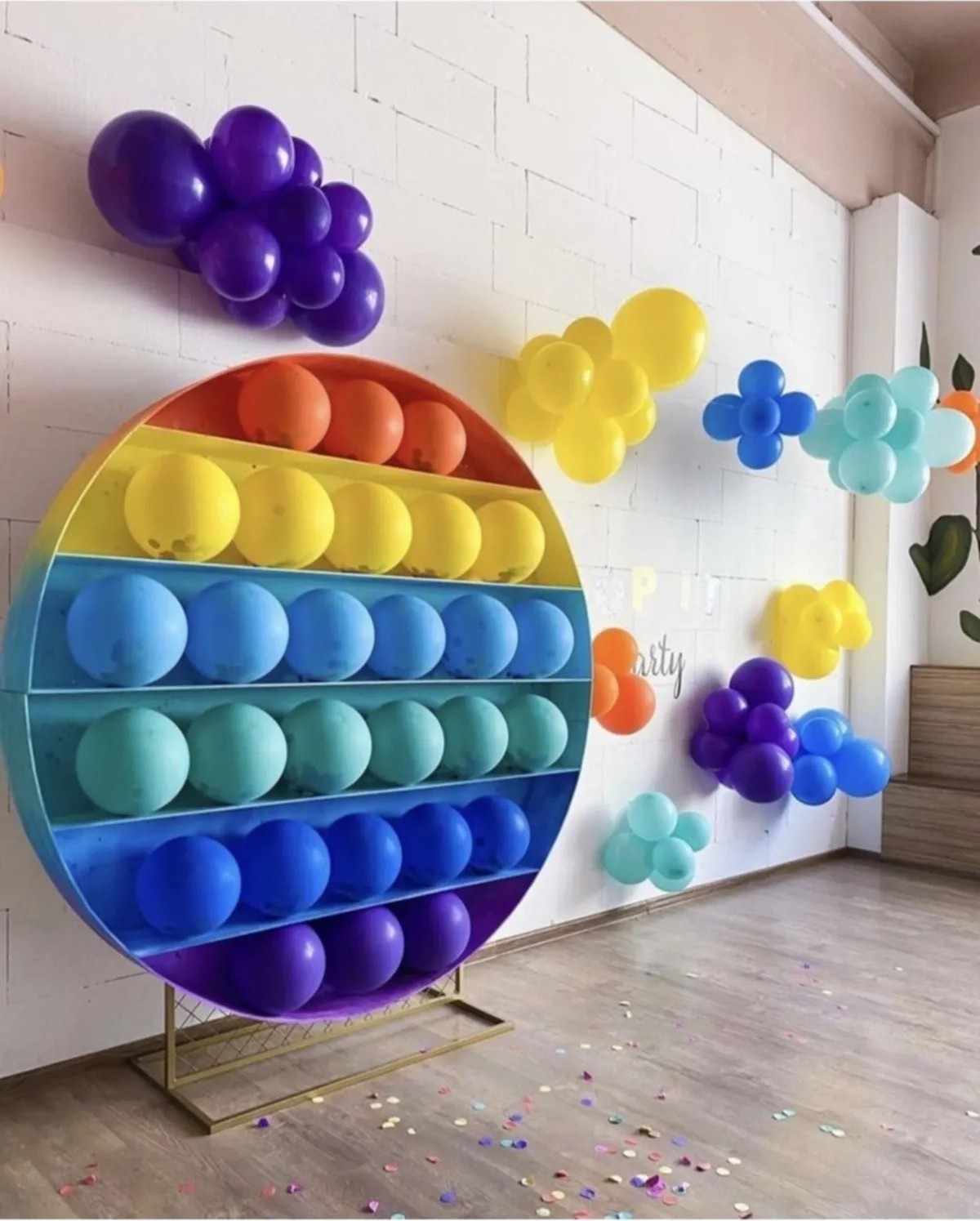 Feyza Design 28 Adet Balon Renkli Popit Doğum Konsept 2025 Model