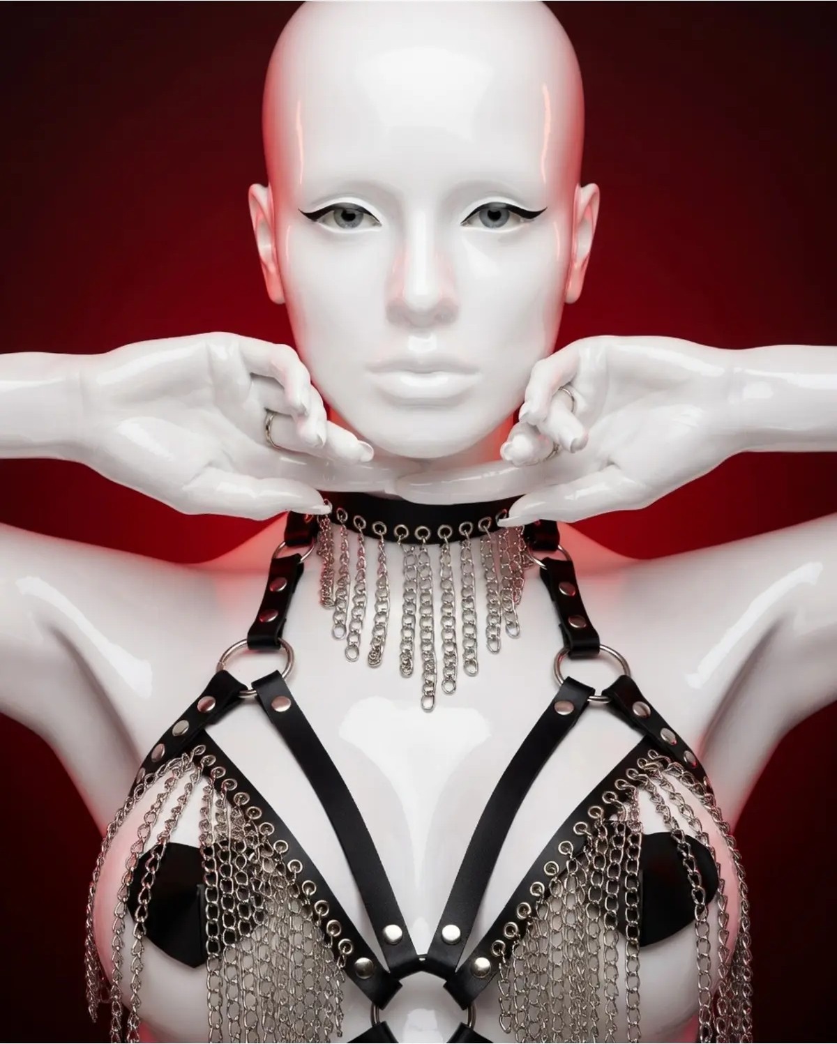 Luna Vanessa Sevgililer Günü Body Deri Jartiyer -2067-SVGI-JA-XS görsel 3