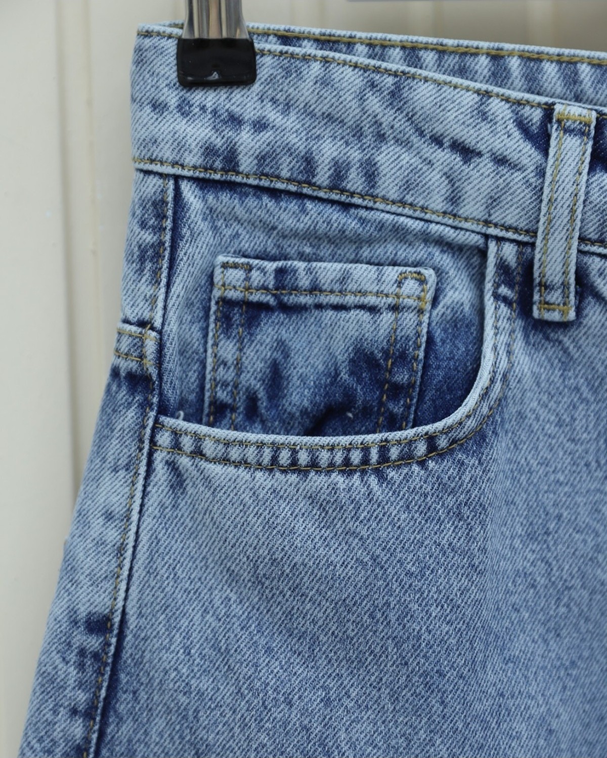 Moda Morfo Cepli Bol Paça Fermuarlı Kot Pantolon -Buz Mavi görsel 2