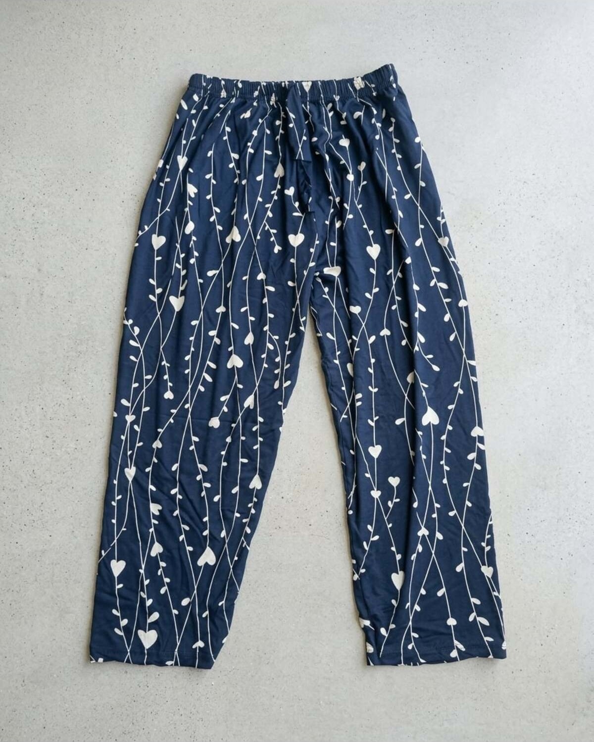 Aura Collections Kadın Büyük Beden Pamuklu Pijama Altı Lastikli Bel Rahat Kesim Battal Boy Soft Örme görsel 8