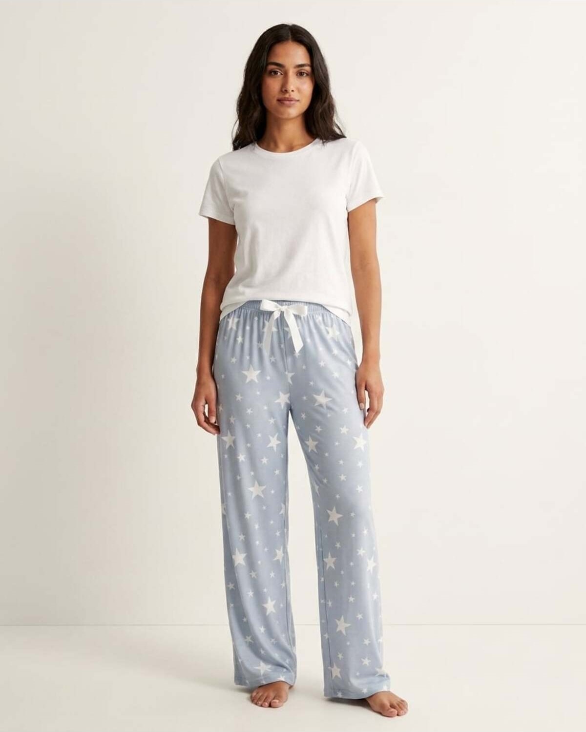 Aura Collections Kadın Büyük Beden Pamuklu Pijama Altı Lastikli Bel Rahat Kesim Battal Boy Soft Örme