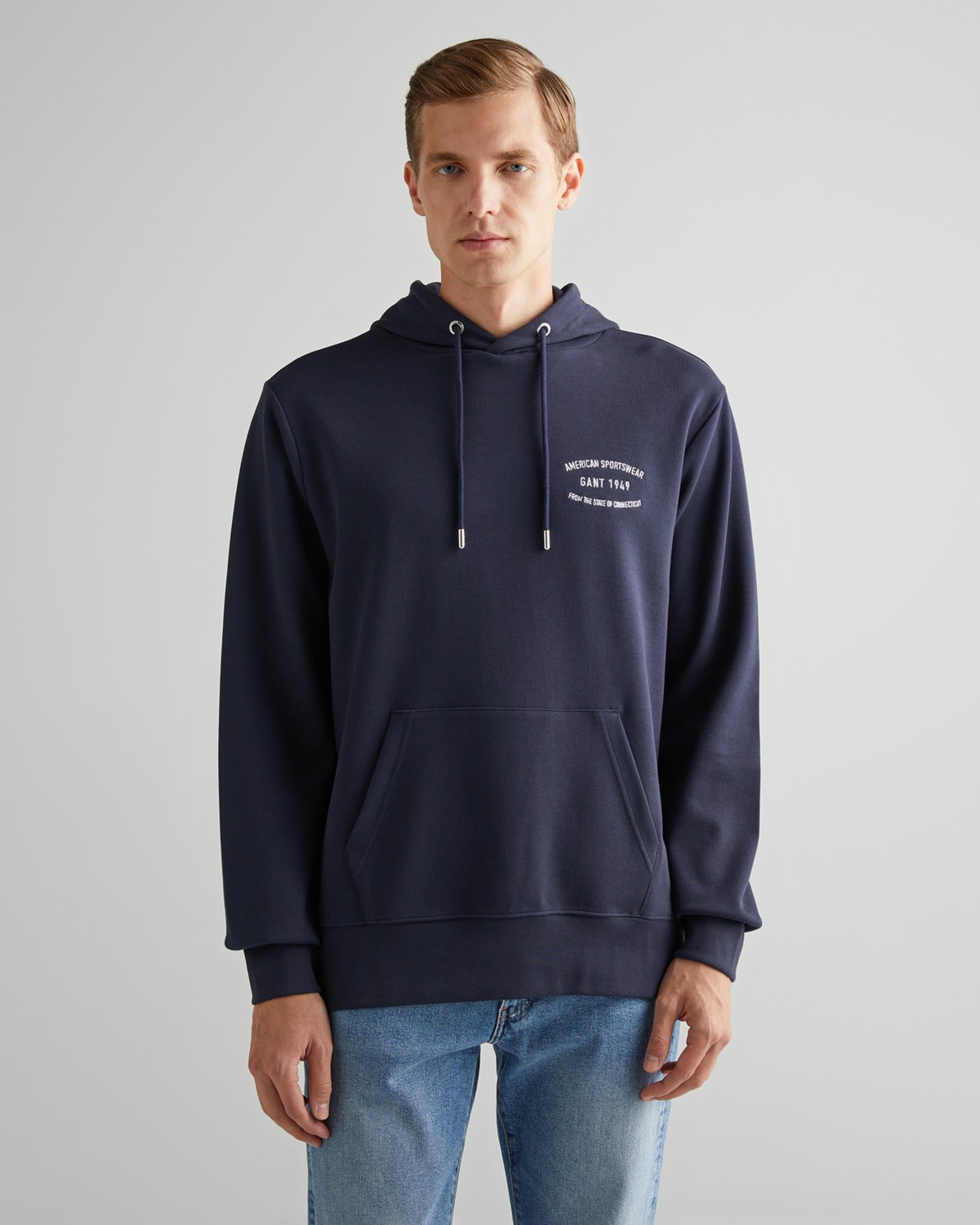 Gant Erkek Bordo Regular Fit Kapüşonlu Logolu Sweatshirt 2015070.638